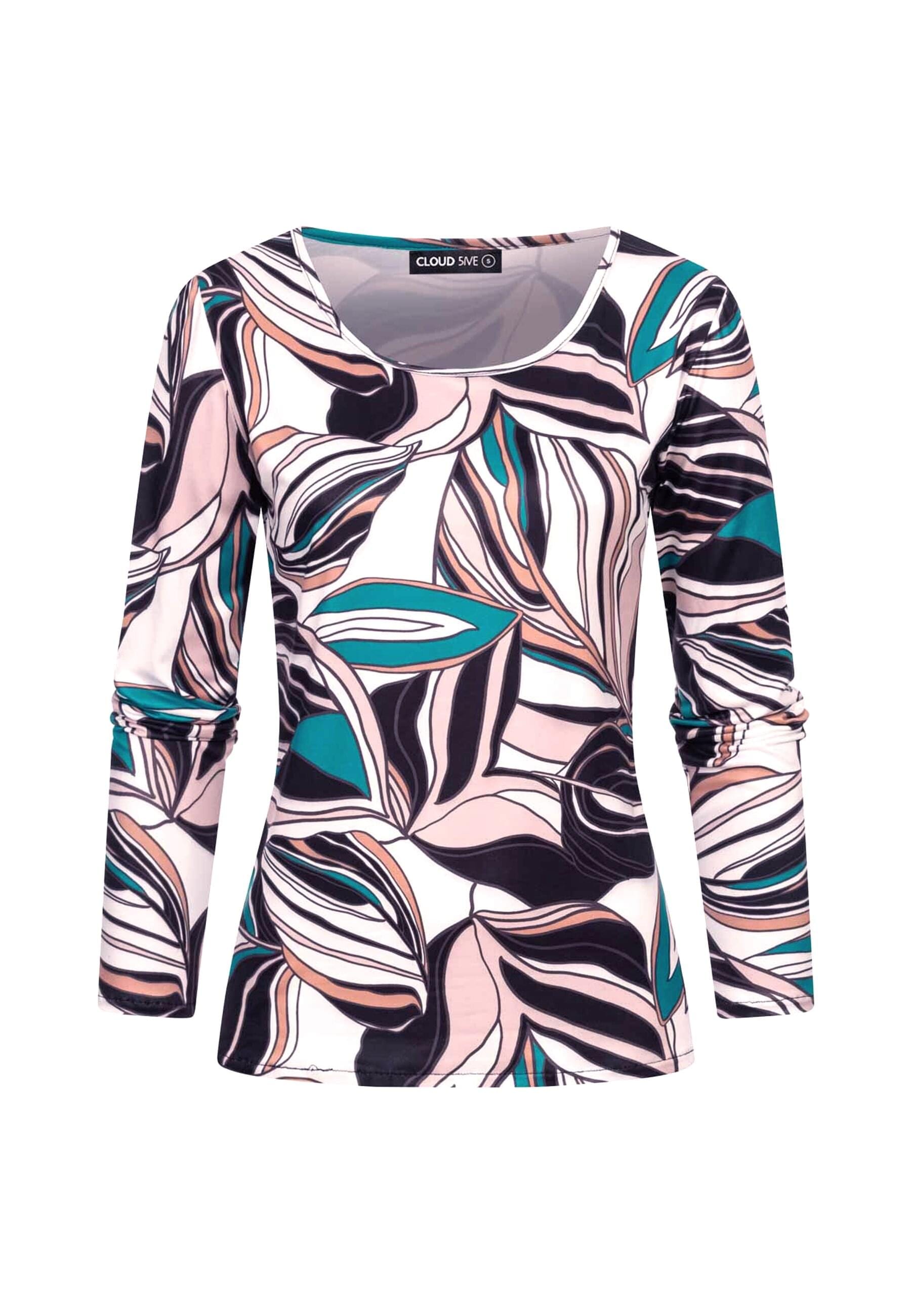 CLOUD 5IVE Longsleeve "CLOUD 5IVE Langarm Top mit Blätter Print" 1 Stk. tlg günstig online kaufen