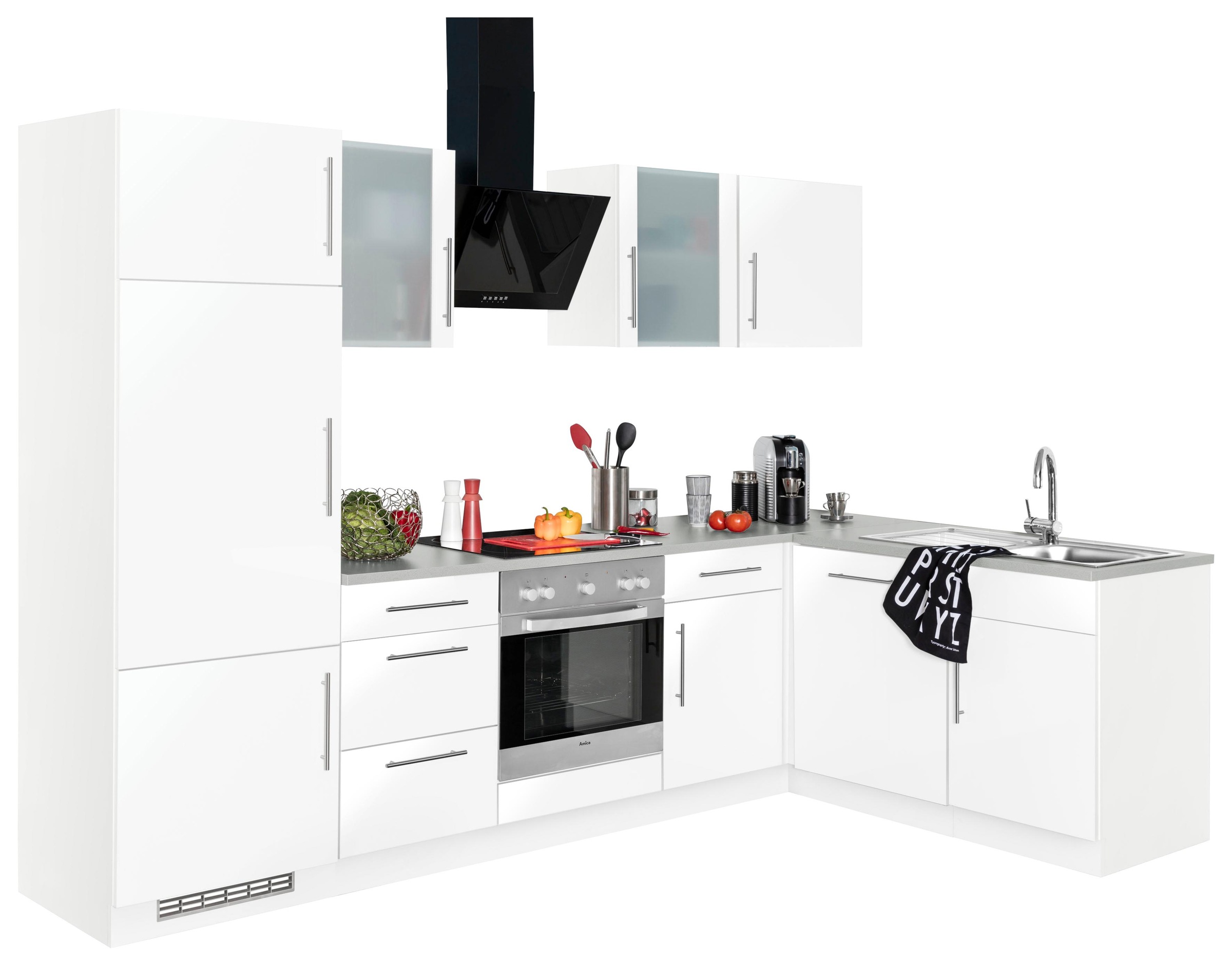 wiho Küchen Winkelküche »Cali«, ohne E-Geräte, Stellbreite 280 x 170 cm
