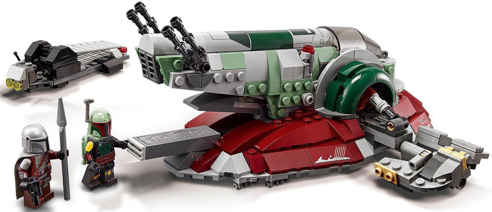 LEGO® Konstruktionsspielsteine »Boba Fetts Starship™ (75312), LEGO® Star Wars™ Mandalorian«, (593 St.), Made in Europe