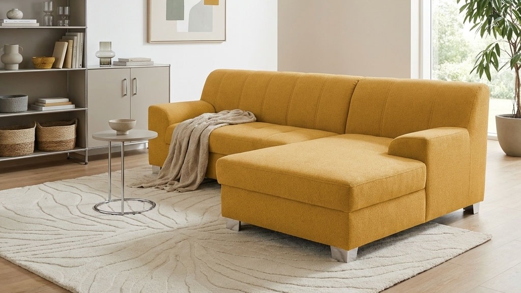 OTTO home "Lolland 241 x 146 cm, modern, mit Steppungen, mittelfester Sitz" L-Form, aus pflegeleichtem, weichem Luxus-Microfaser