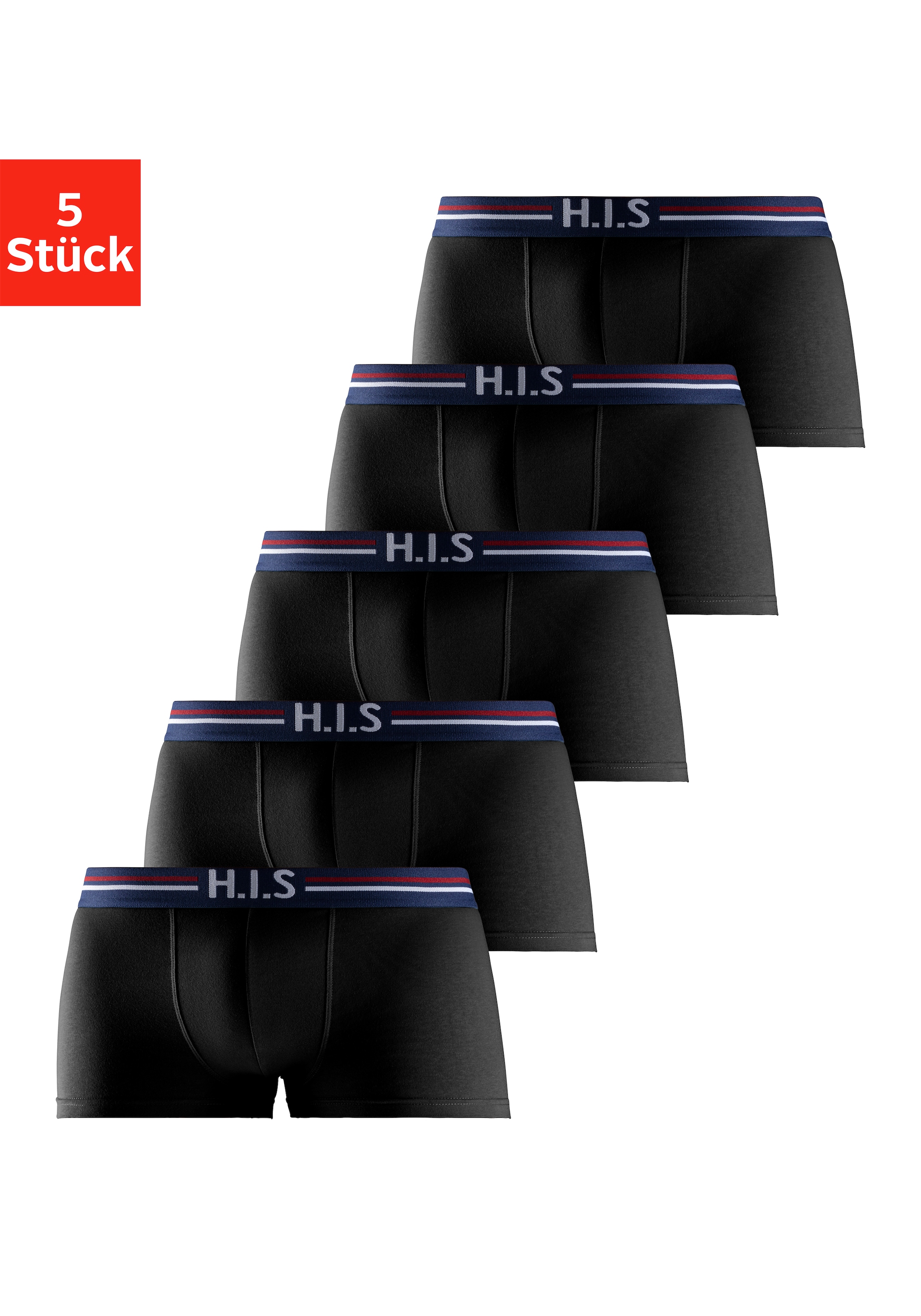 H.I.S Hipster Packung, 5 Stk. tlg., knapp sitzende Boxershorts mit Streifen günstig online kaufen