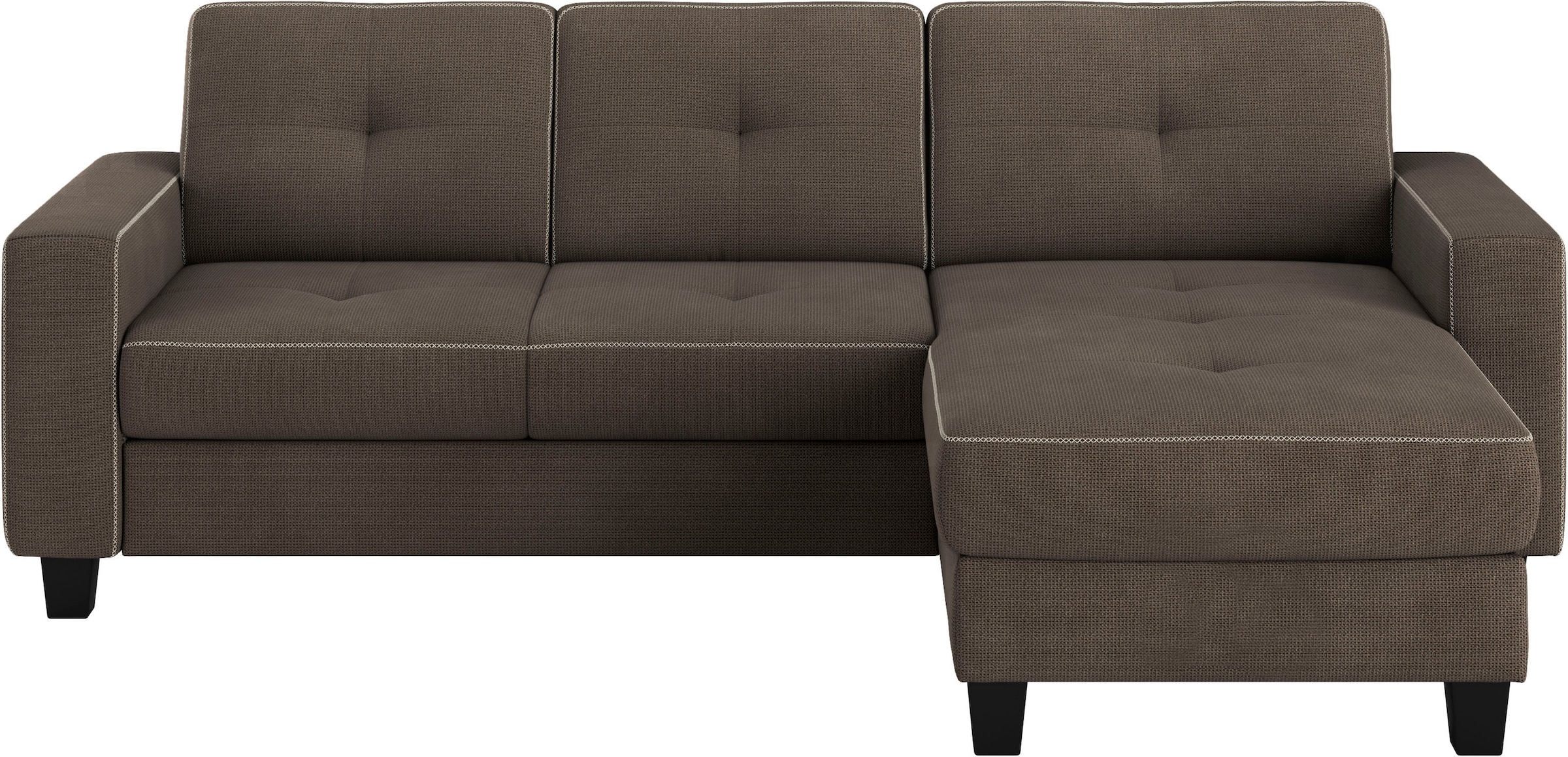 Places of Style Ecksofa »Varese«, wahlweise mit Bettfunktion und Bettkasten
