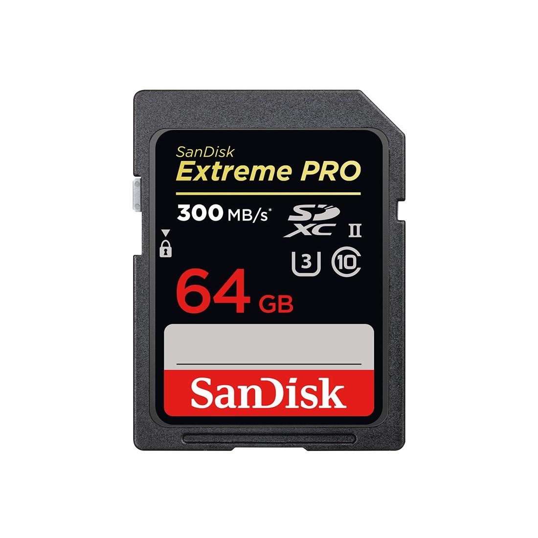 Sandisk Speicherkarte »SDXC Extreme PRO« (64 GB UHS-I Class 10 300 MB/s Lesegeschwindigkeit)