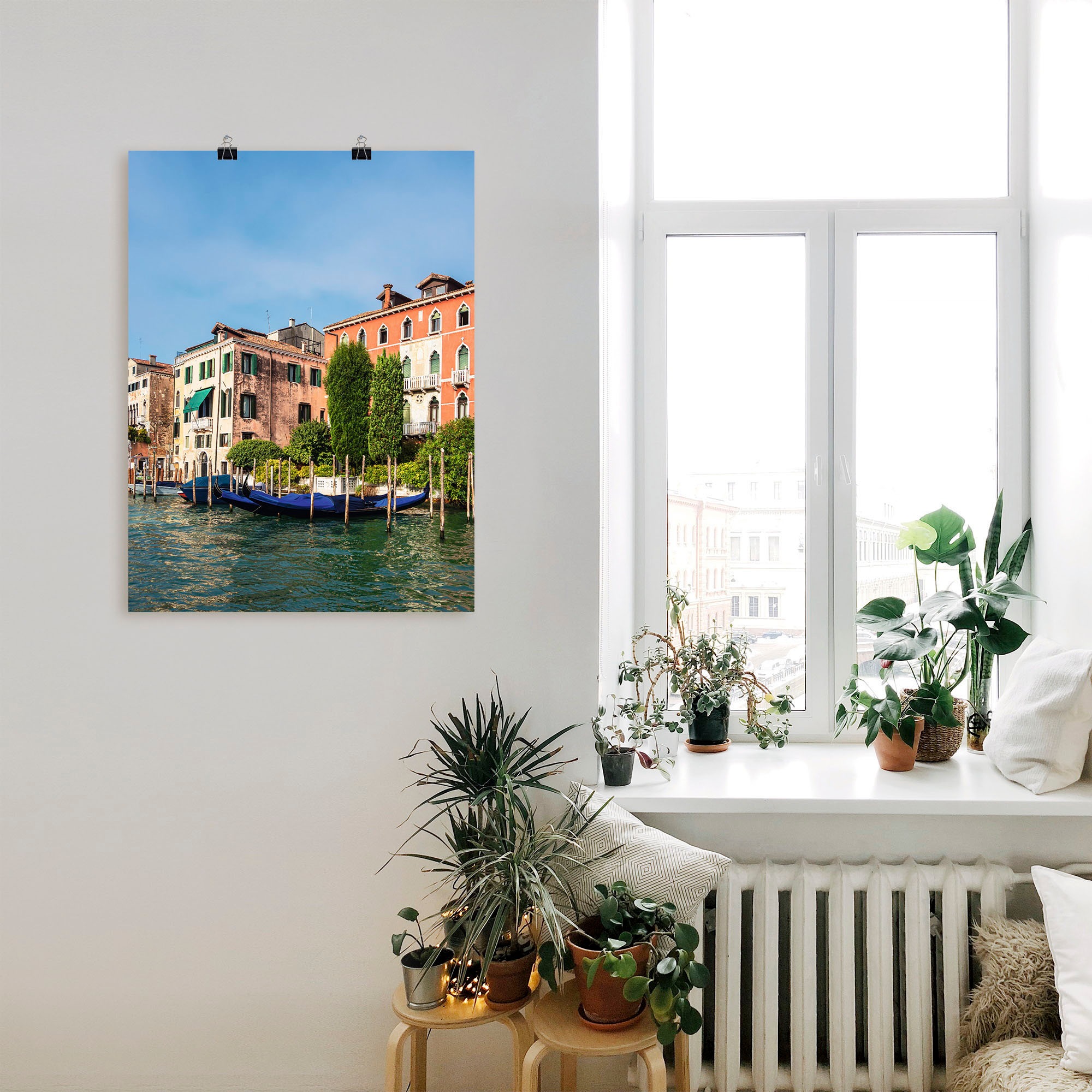 Artland Wandbild »Blick auf historische Gebäude Venedig«, Venedig, (1 St.), als Alubild, Leinwandbild, Wandaufkleber oder Poster in versch. Größen