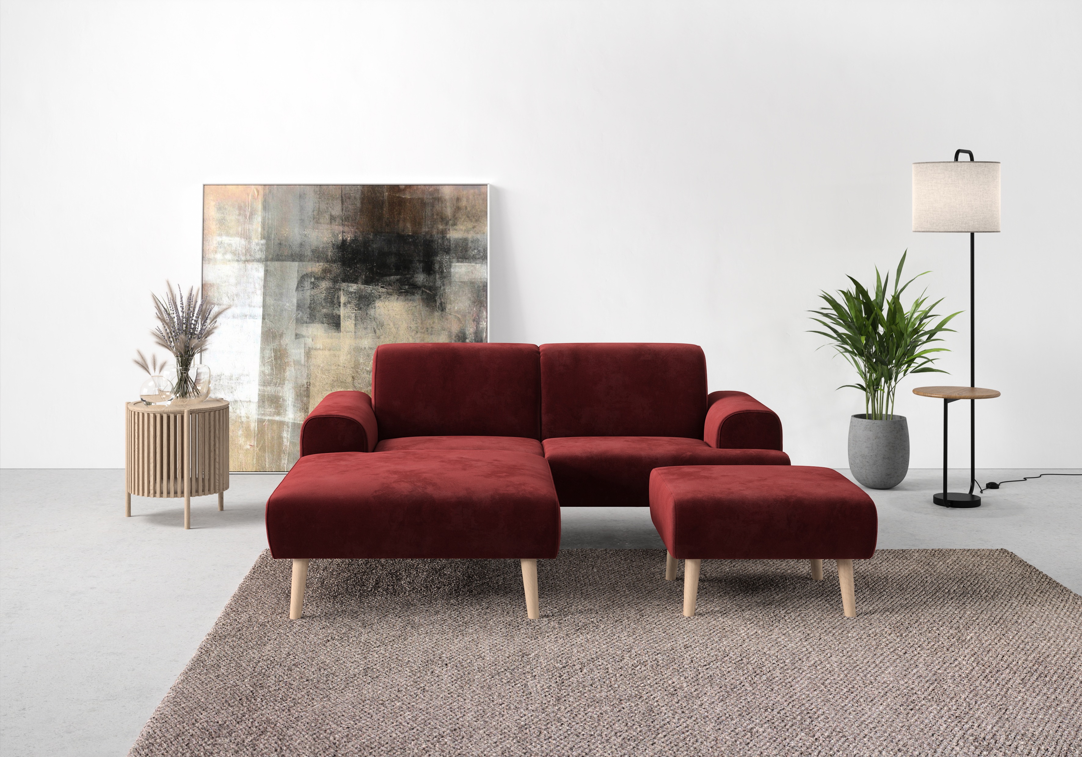 Thumbnail - andas Ecksofa "Swift Scandic Design, komfortabler Federkern, Breite 192cm, L-Form", Federkern-Polsterung, B/T/H: 192/83/...