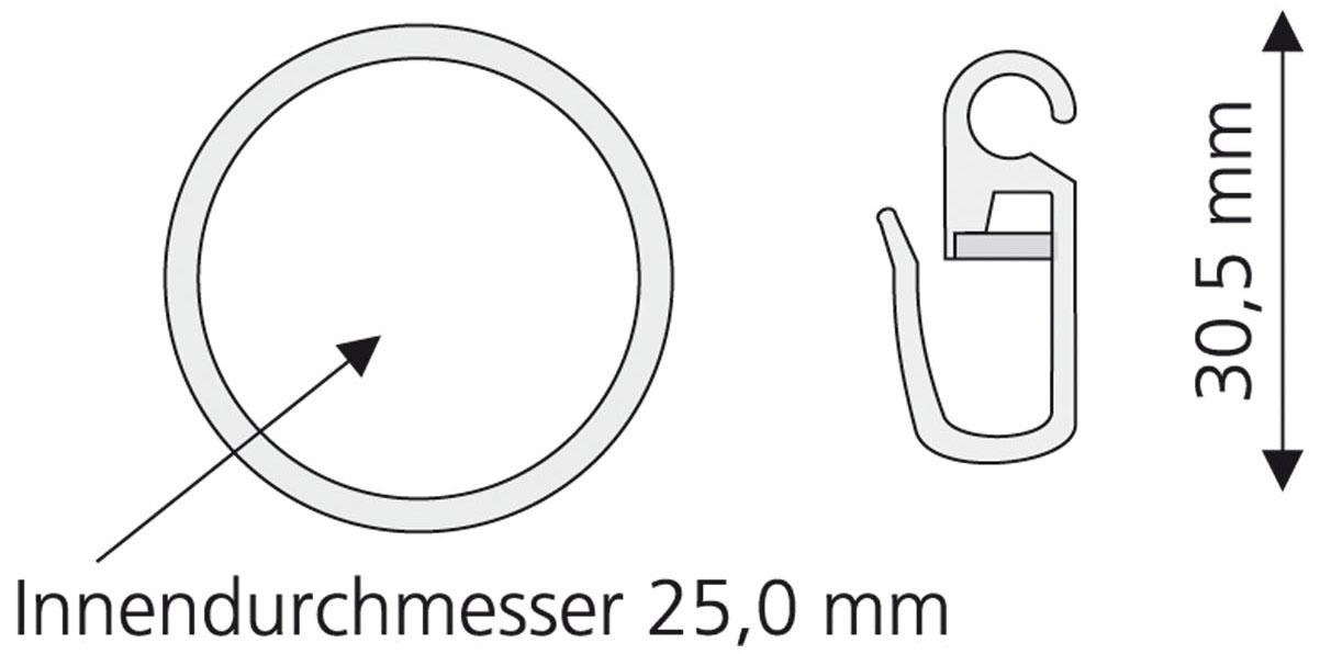 Liedeco Gardinenring für Gardinenstangen Ø 16 mm günstig online kaufen