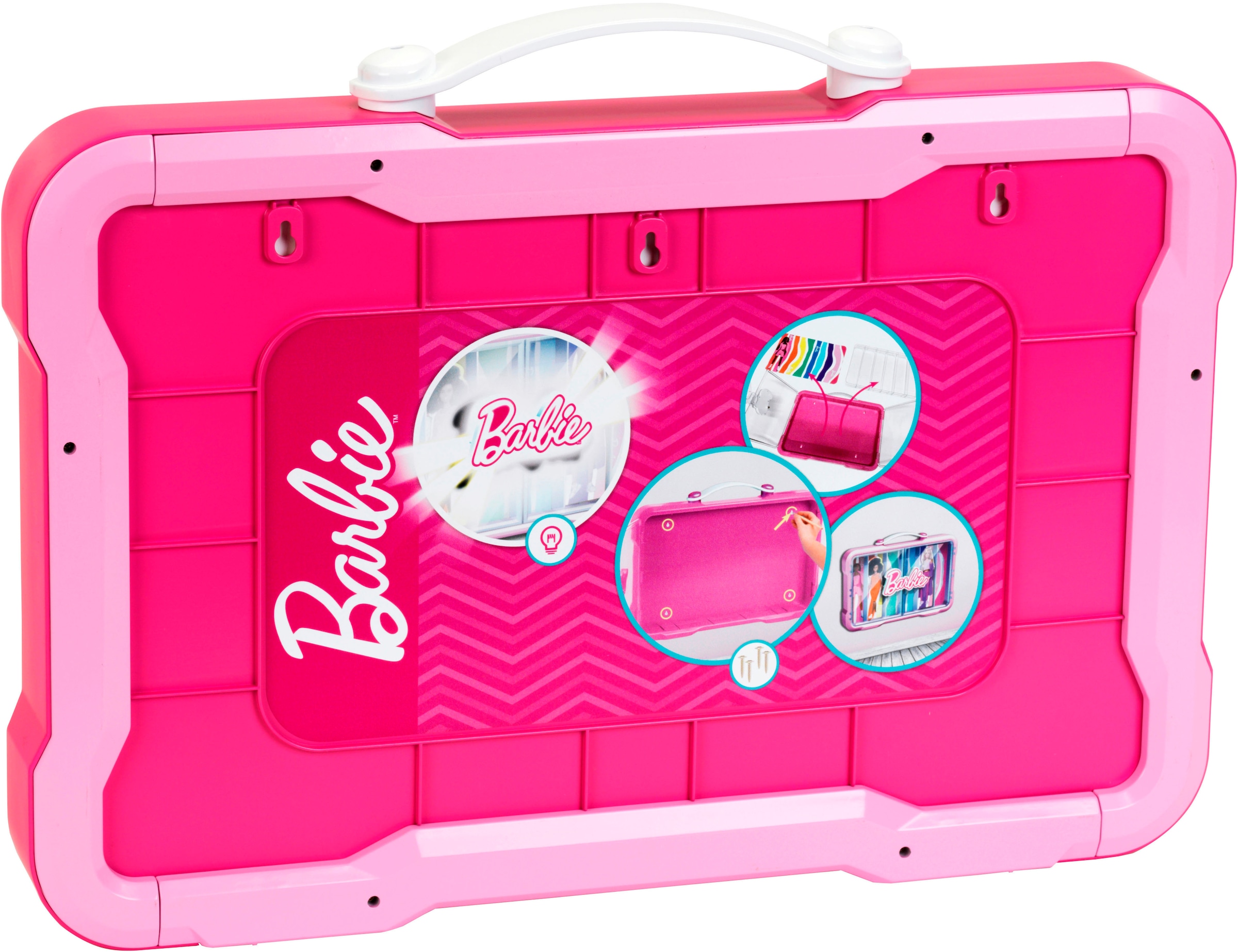 Klein Sammelkoffer »Barbie - Sammelvitrine für 6 Barbies«, mit leuchtendem Barbie Logo