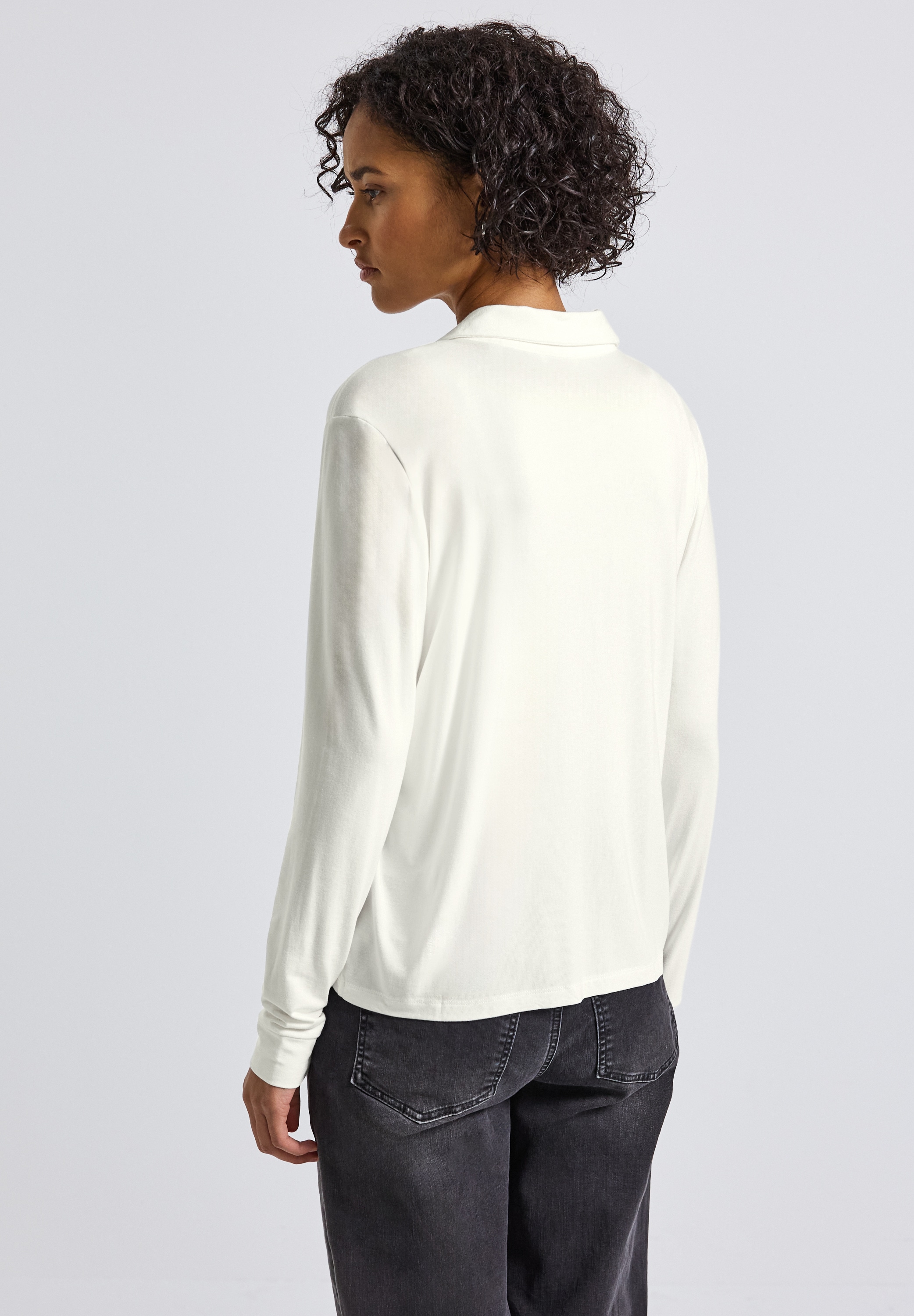 STREET ONE Langarmshirt, aus strecthigem Viskosematerial