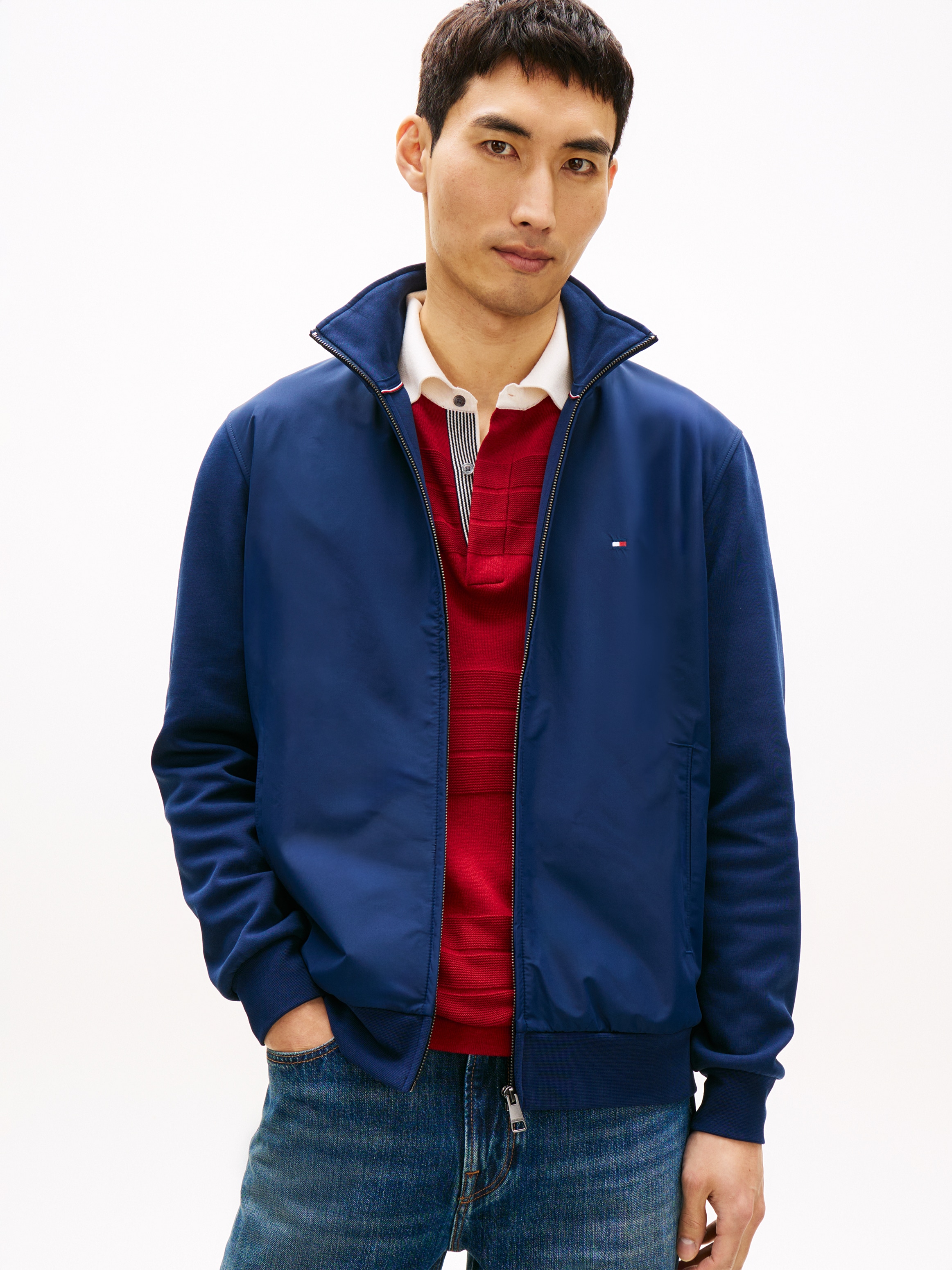 Tommy Hilfiger Outdoorjacke "ESSENTIAL INTECHNO" ohne Kapuze Regular fit mit Stehkragen