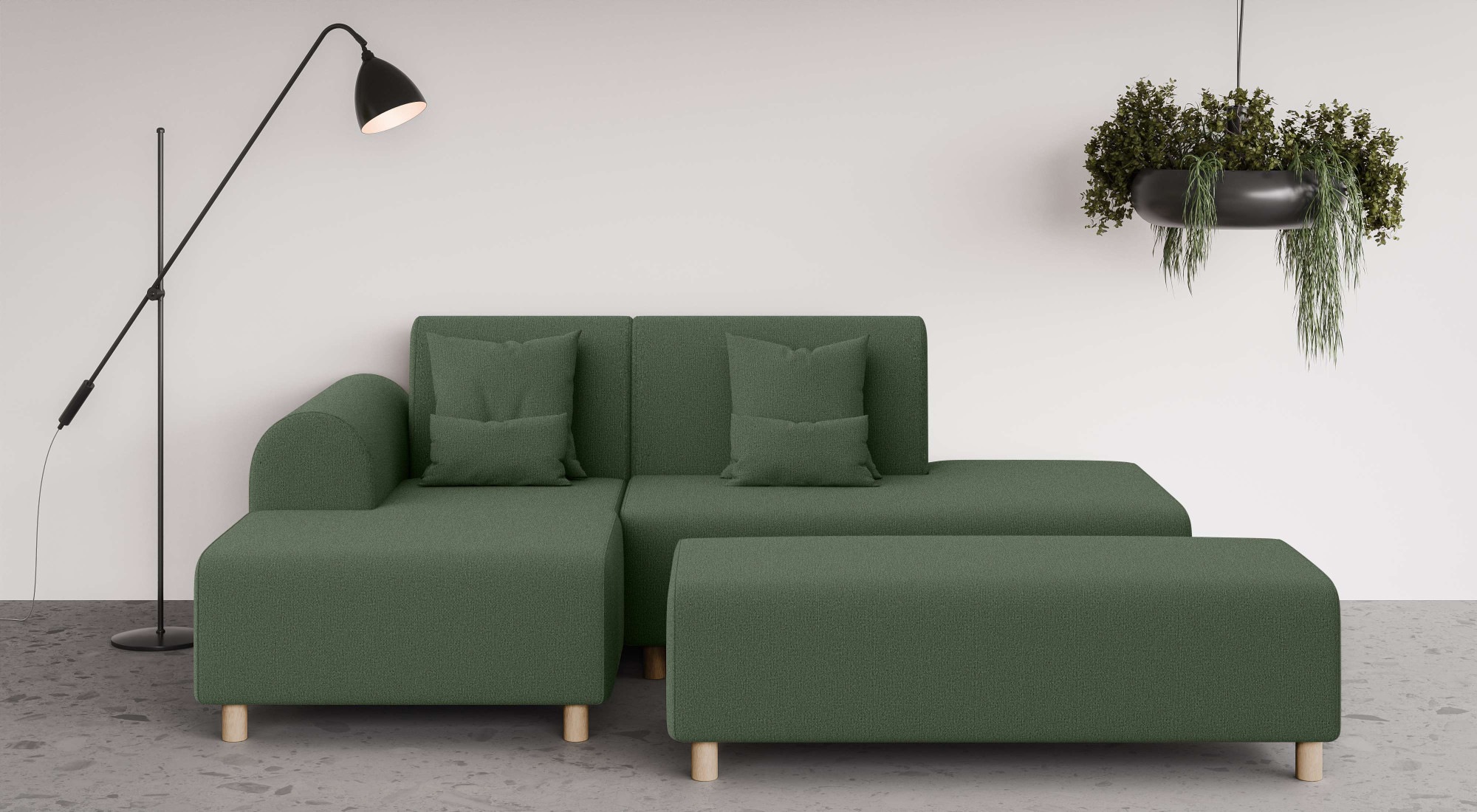 OTTO home Ecksofa "Suyala" L-Form mit Hocker günstig online kaufen