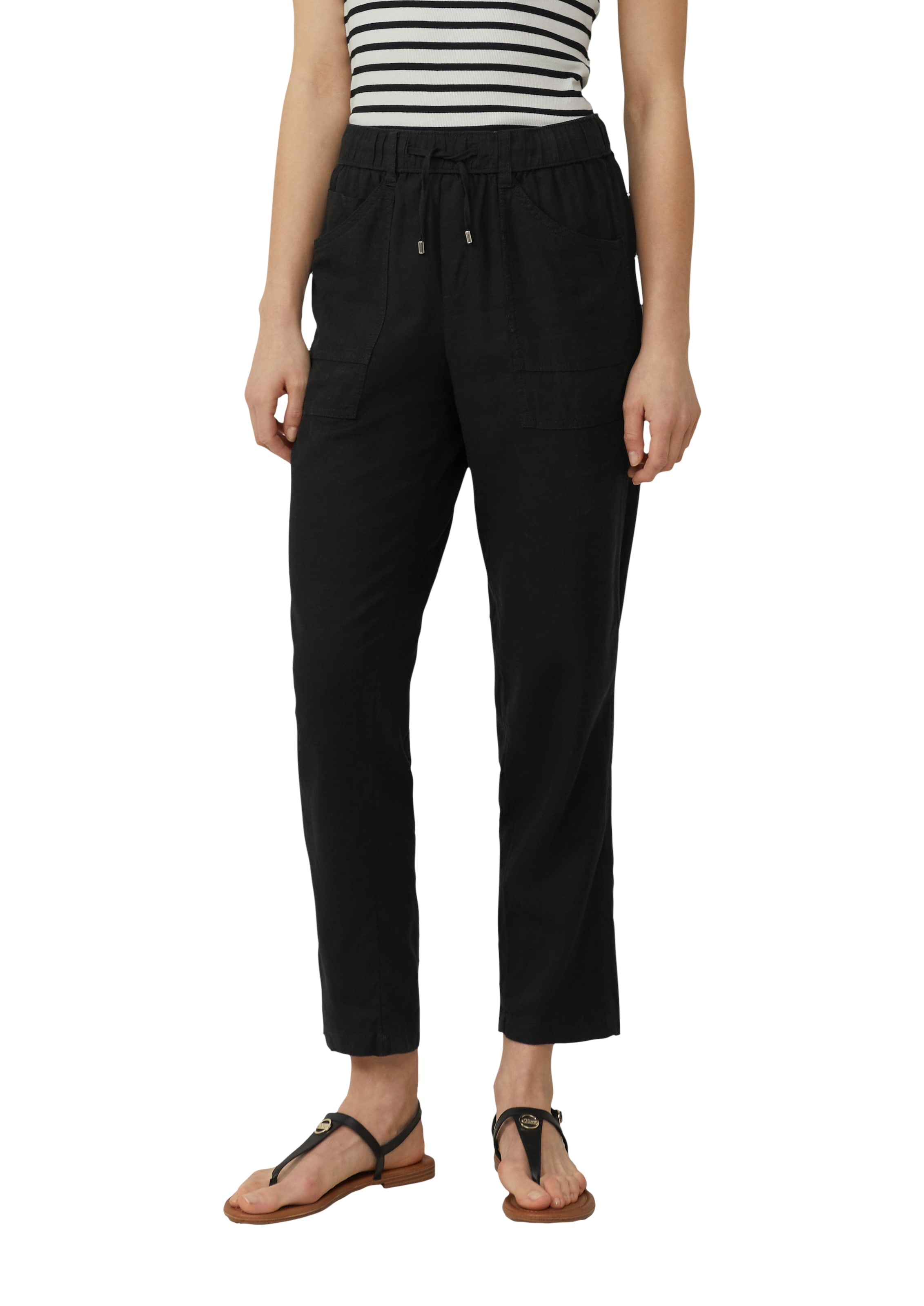 s.Oliver Stoffhose, Sommerhose aus Leinenmix und mit Kordelzug günstig online kaufen