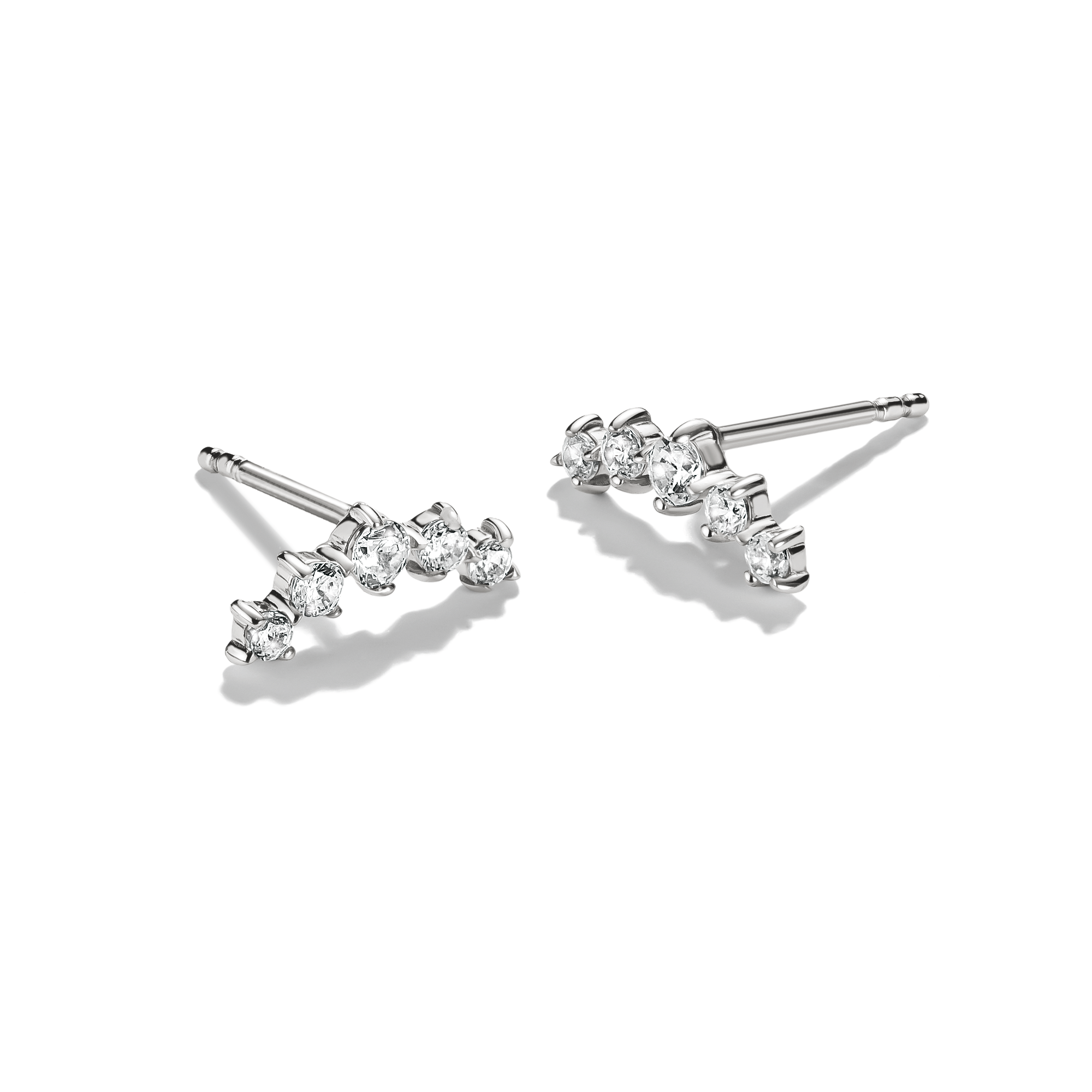 THOMAS SABO Paar Ohrstecker »gebogen, mit Zirkonia« mit Zirkonia (synth.)