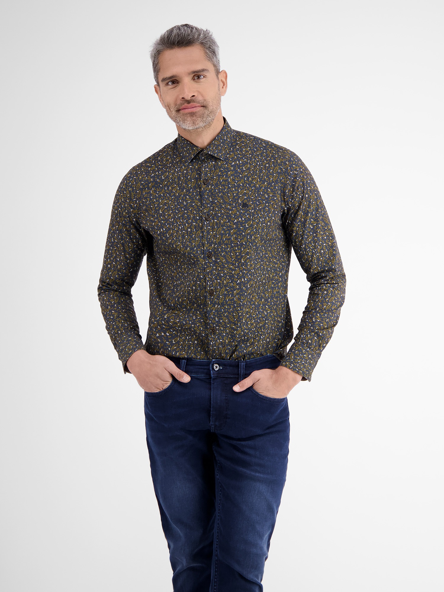 Thumbnail - LERROS Langarmhemd "Poplin-Stretchhemd mit AOP"