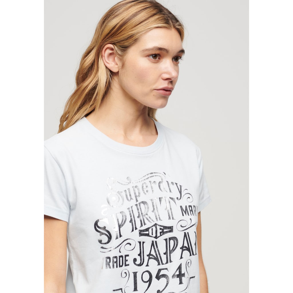 Superdry Print-Shirt »FOIL WORKWEAR FITTED TEE«