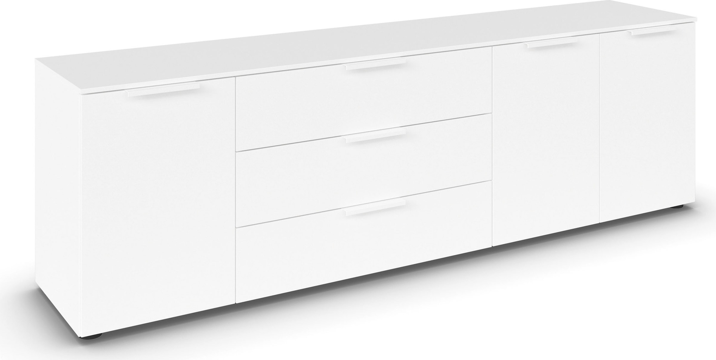 rauch Schubkastenkommode "Kommode Türkommode Sideboard Kombikommode FLIPP" Breite 200 cm mit 2 Einlegeböden, 3-türig mit 3 Schubladen und Soft-Close-Funktion
