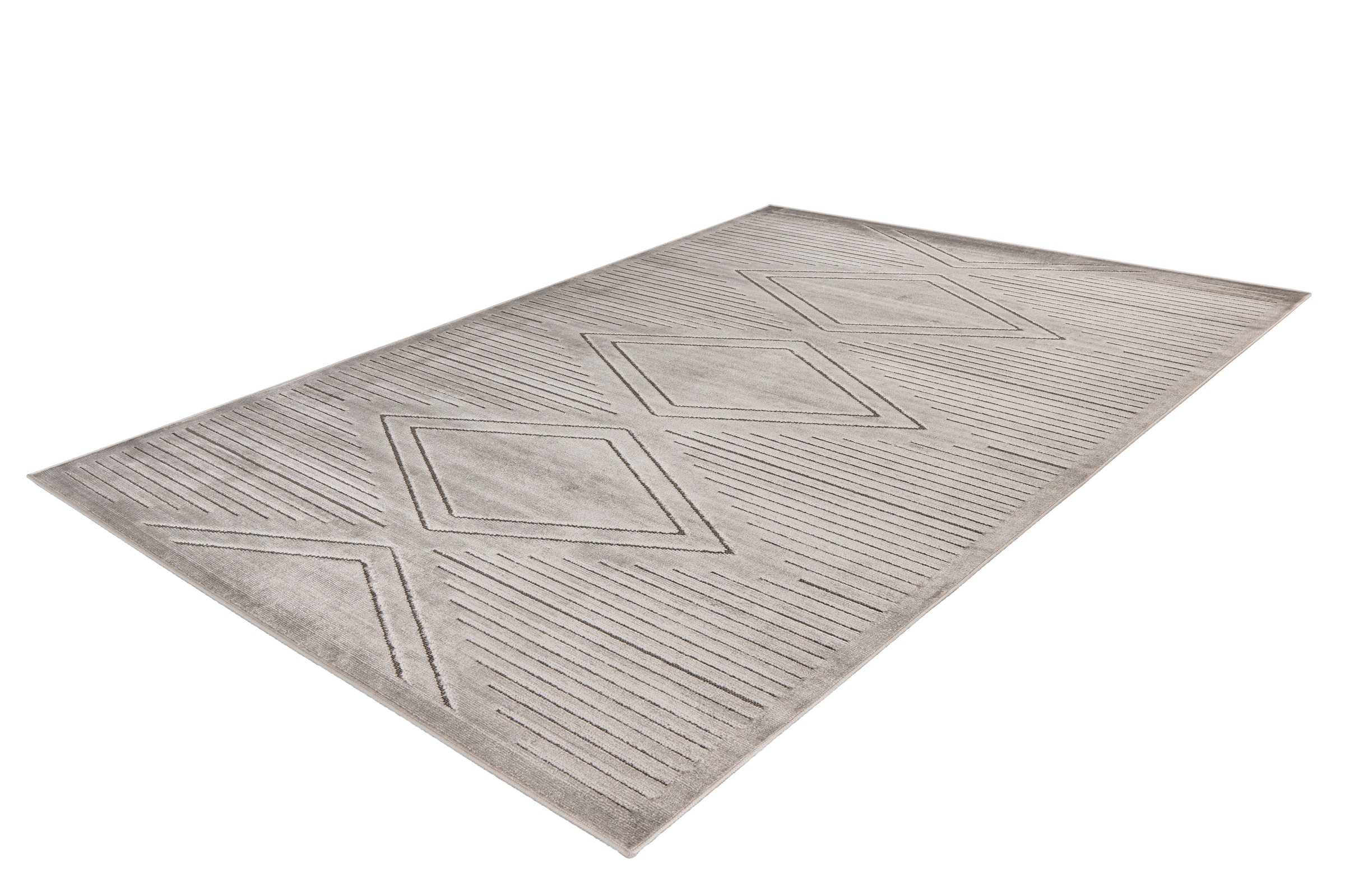 Kayoom Teppich »Madlen 125«, rechteckig, 9 mm Höhe, 252.000 Points / qm, Unifarben, neutrales Design