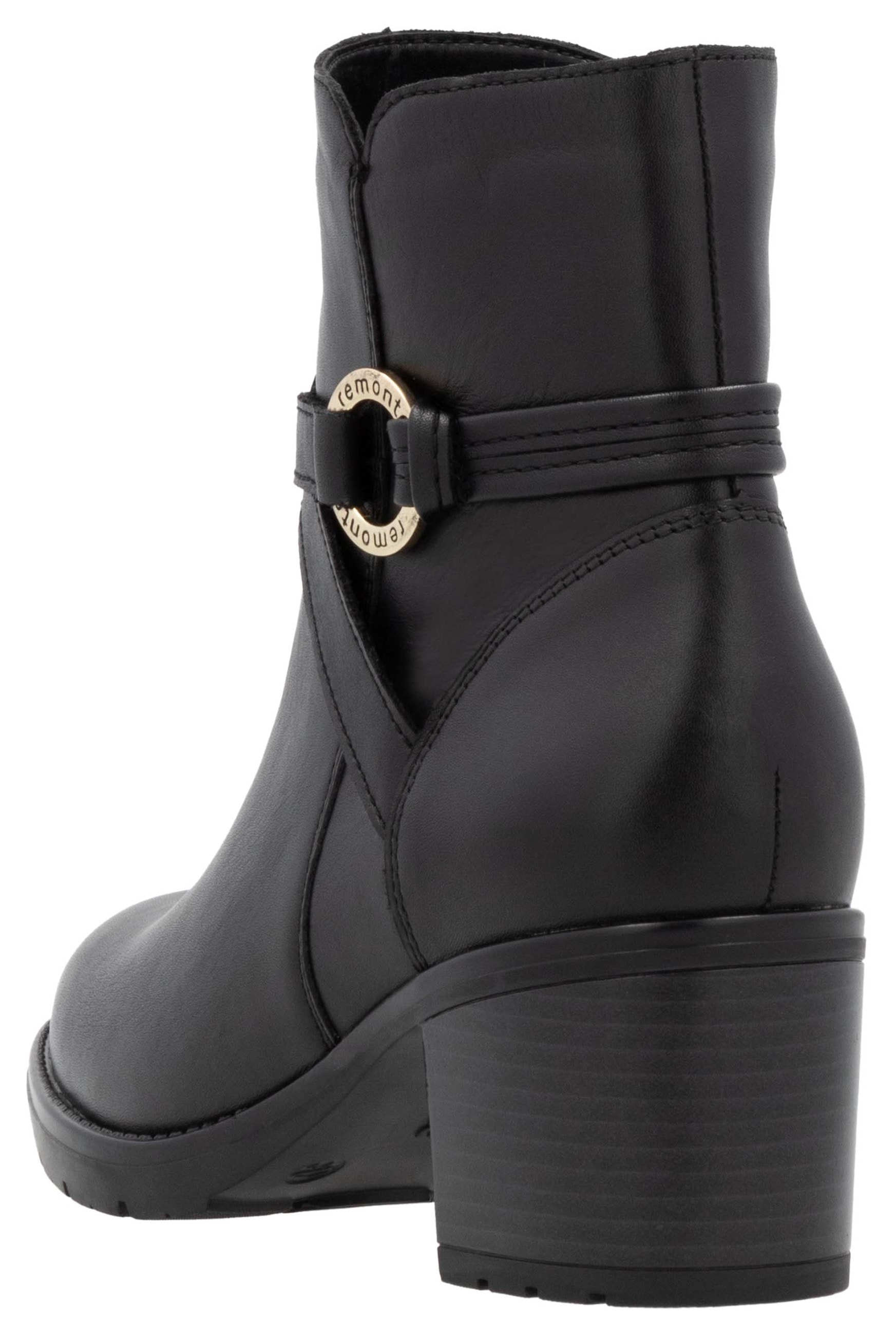 Remonte Stiefelette, Blockabsatz, Herbstmode, Businessschuh mit Innenreißverschluss