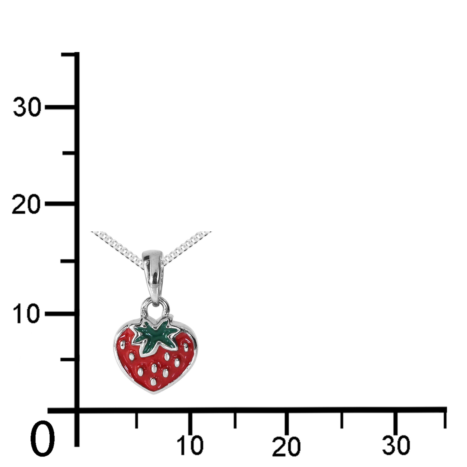 Ostsee-Schmuck Strawberry Pendant Necklace Silver 925 42cm 2