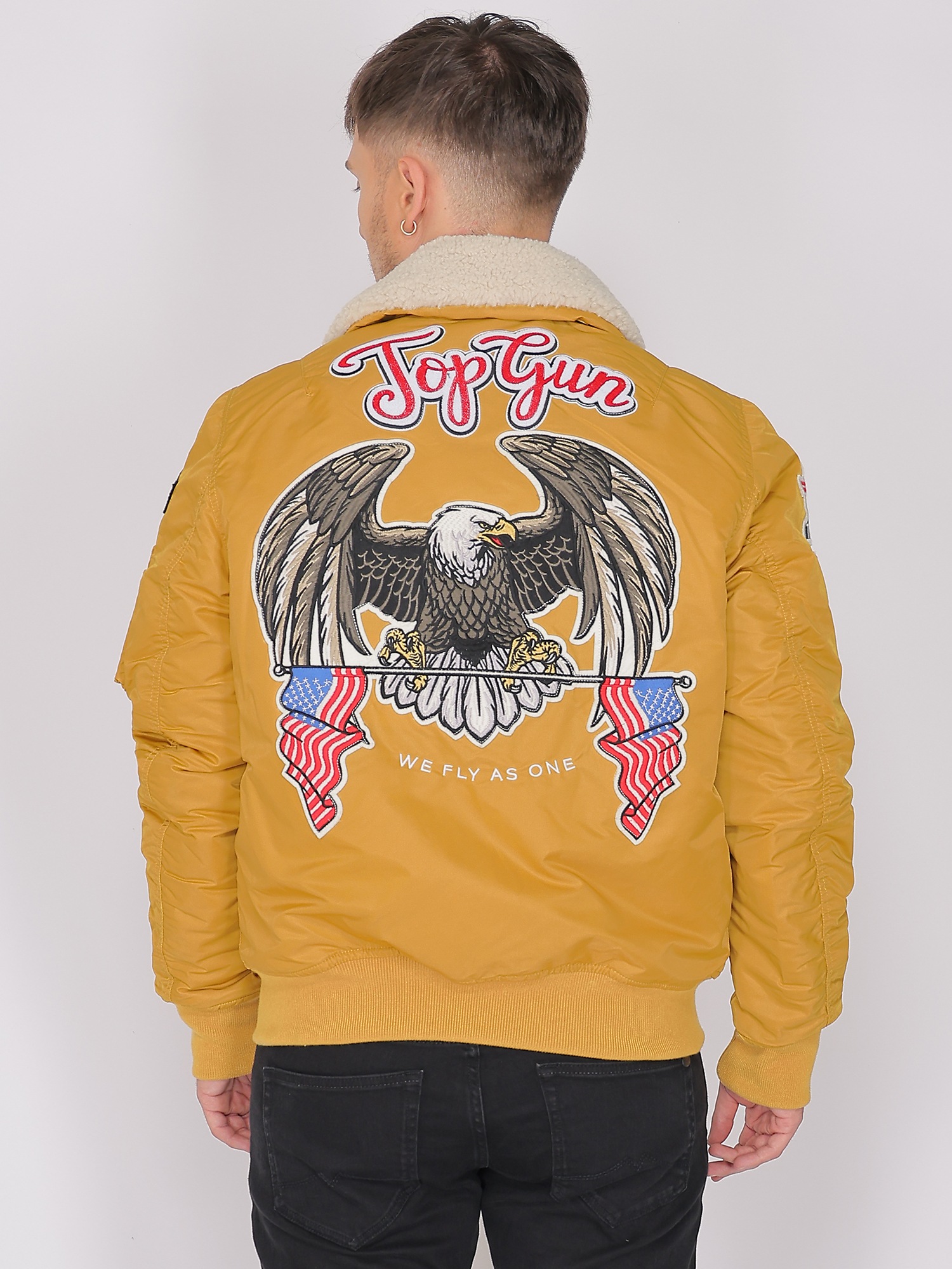 Bomberjacke TOP GUN "TG23002", Herren, Gr. 56XXL, gelb, Obermaterial: 100% Polyamid; Futter, Wattierung, Strick, Kunstfell: 100% Polyester, Jacken Bomberjacke 3