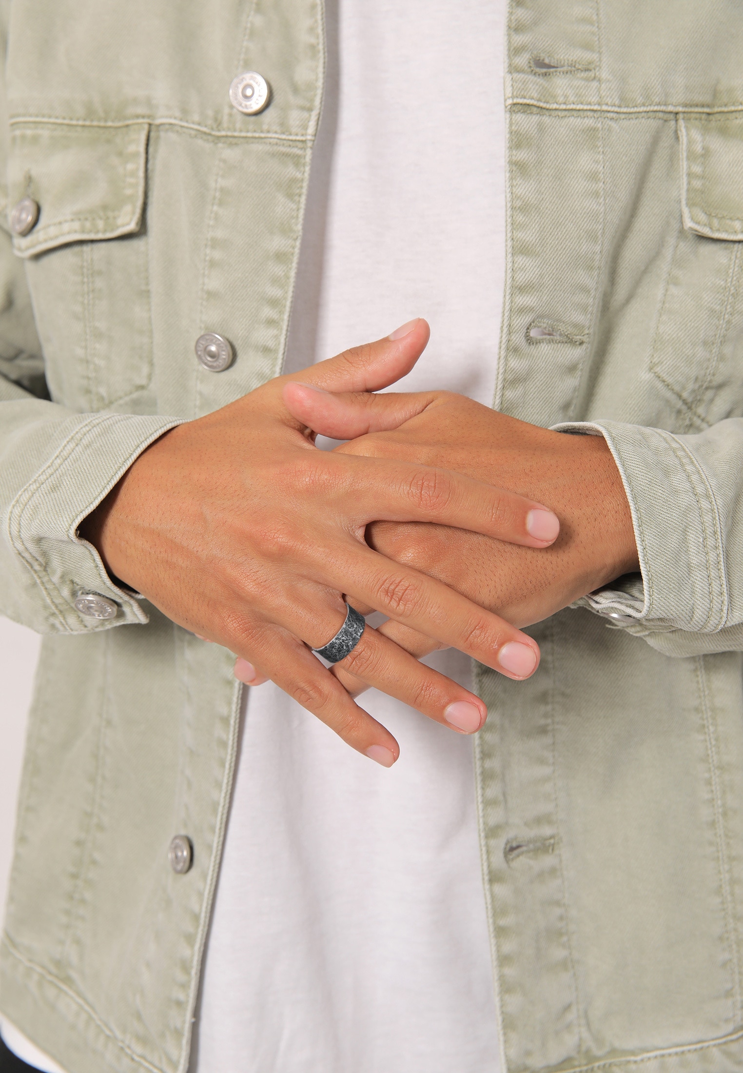 Kuzzoi Silberring »Ring Herren Bandring Organic Struktur 925 Silber«