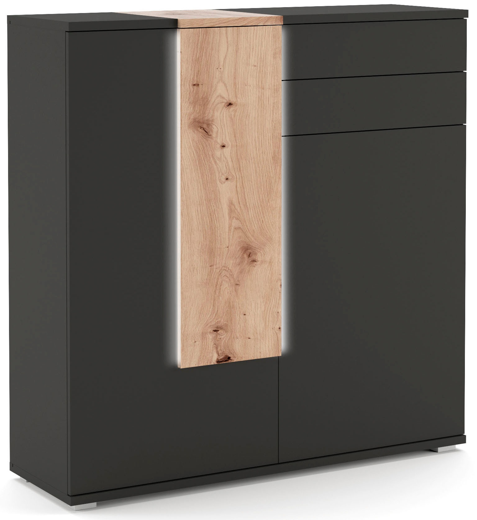 COTTA Highboard "Montana", Stauraumschrank inkl. LED-Beleuchtung, mit Push- günstig online kaufen