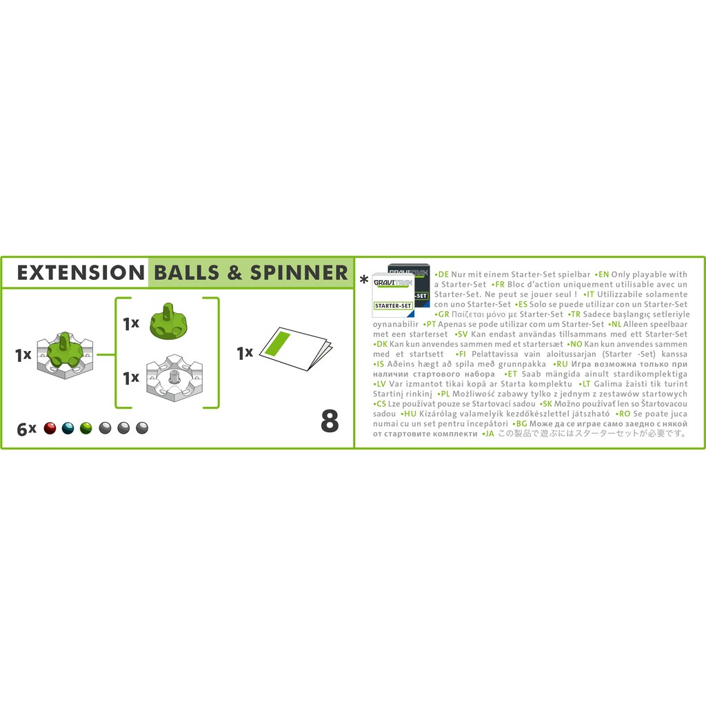 Ravensburger Kugelbahn-Bausatz »GraviTrax Balls & Spinner«