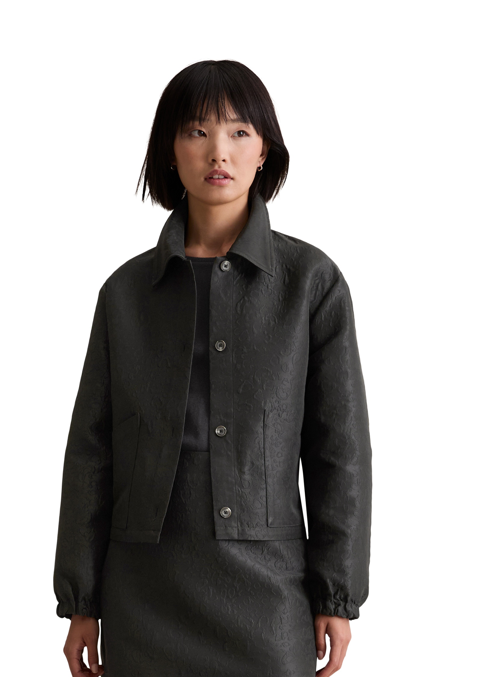 Marc OPolo DENIM Kurzjacke "aus exklusivem Jacquard" günstig online kaufen