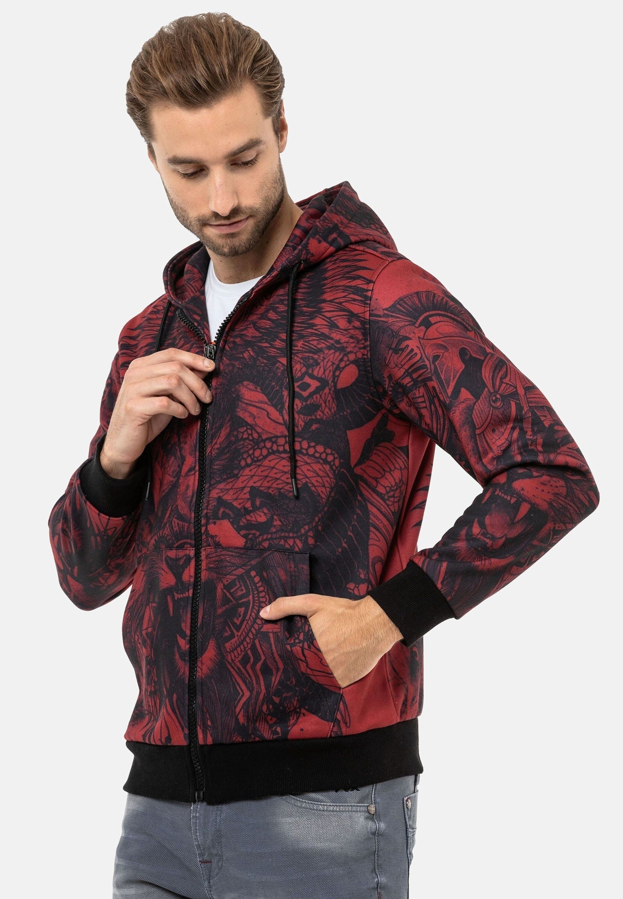 Cipo & Baxx Sweatjacke »Jacken«, mit auffälligem Print, CL559