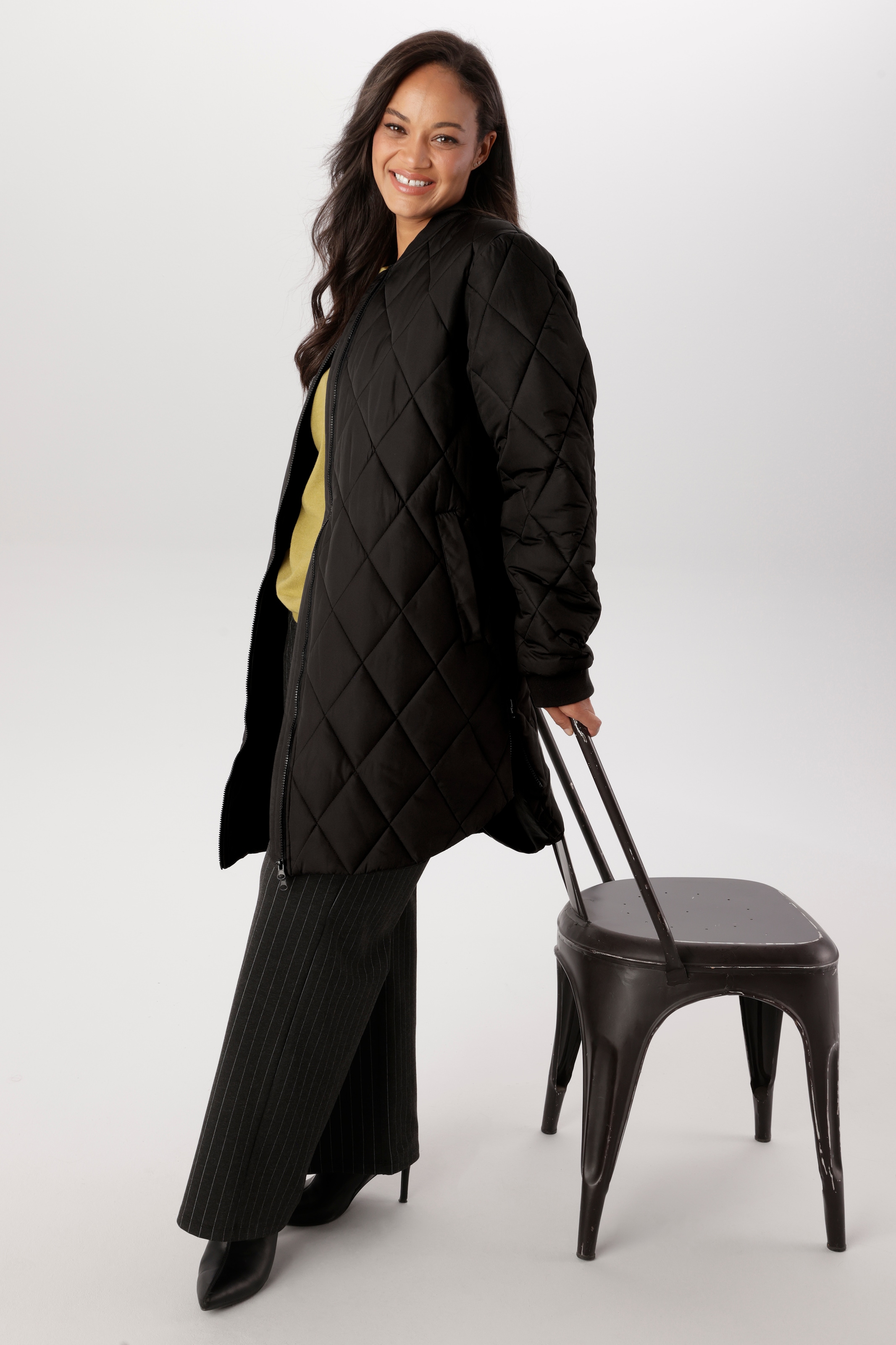 Aniston PLUS Steppjacke ohne Kapuze perfekt für den Übergang - NEUE KOLLEKTION