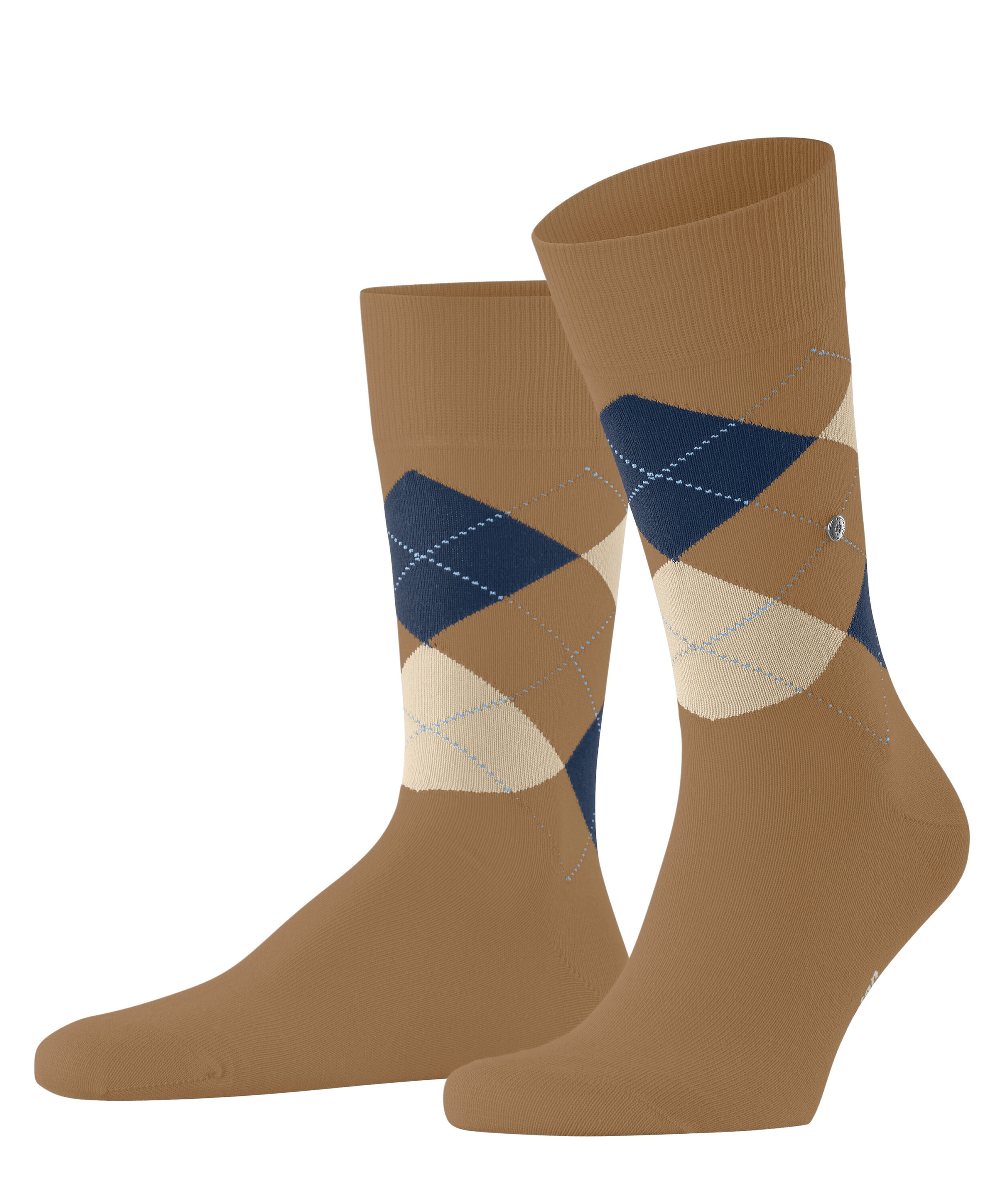 Burlington Socken "King" Einheitsgröße 40-46, Argyle-Muster, Burlington-Clip