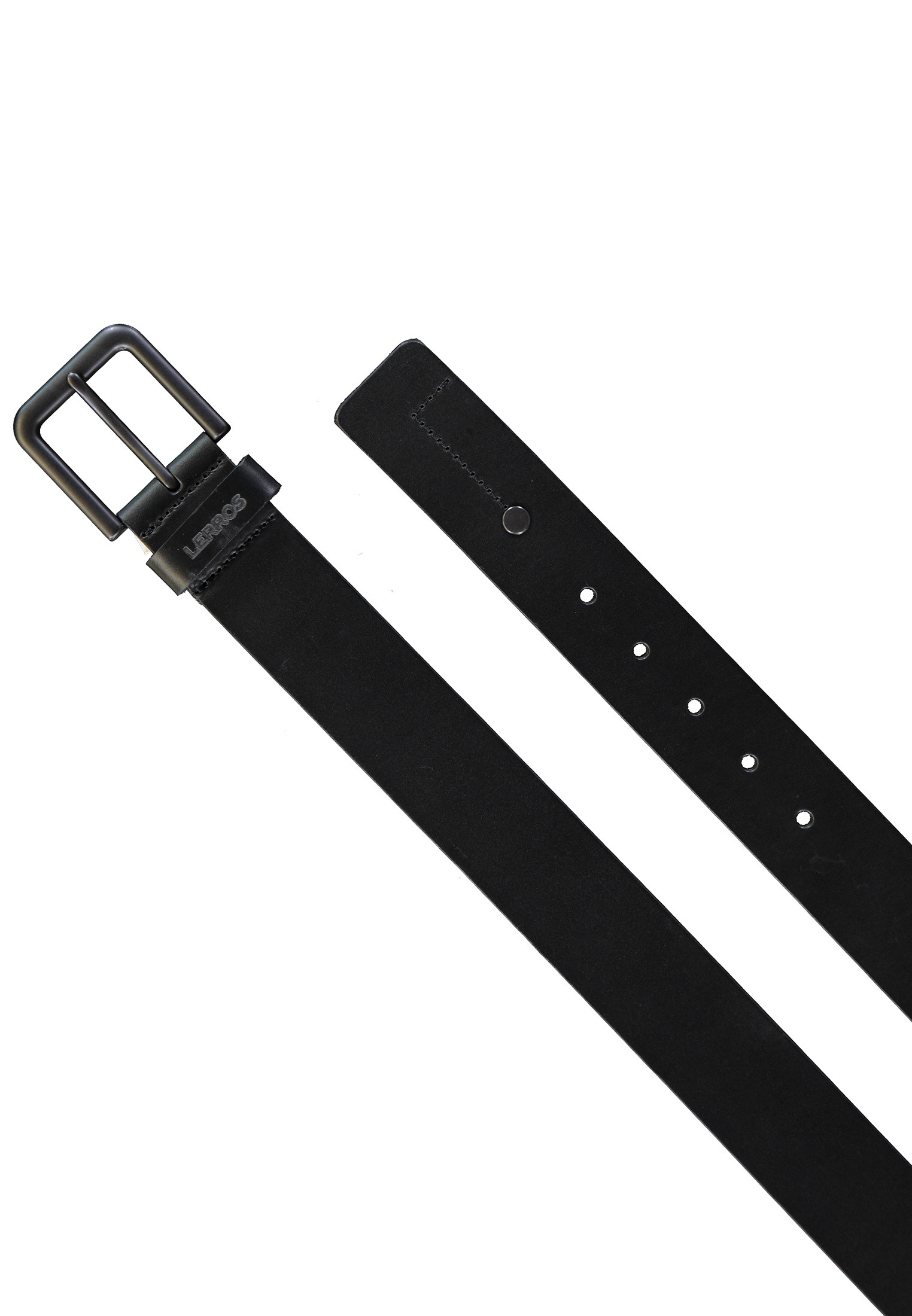 Ledergürtel LERROS "Ledergürtel MATTHEW mit schwarzer Schließe", Herren, Gr. 95, schwarz, Leder, Gürtel Ledergürtel 3