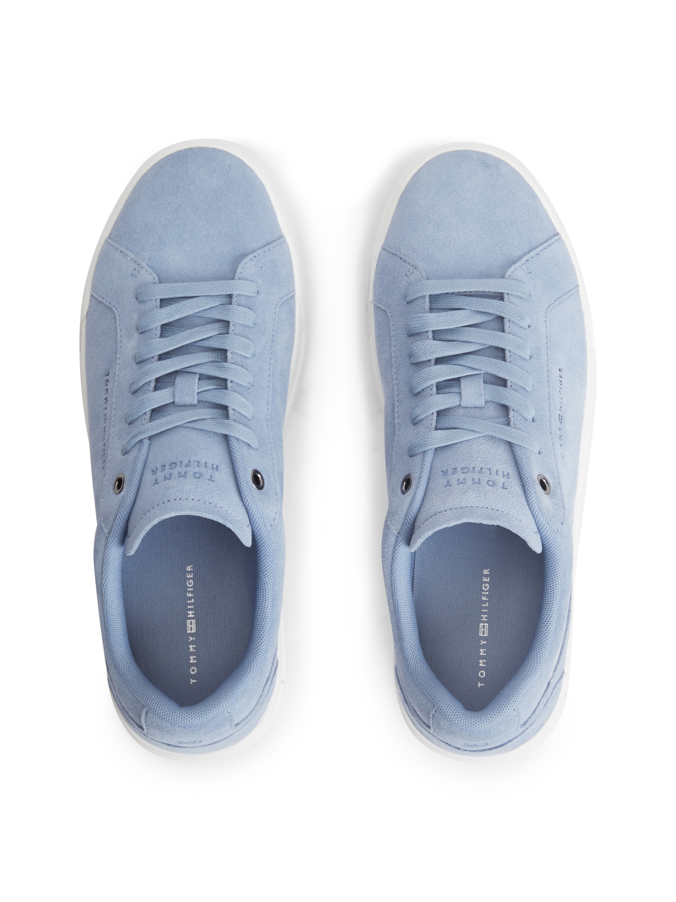 Tommy Hilfiger Sneaker »TH COURT PREMIUM SUEDE«  Freizeitschuh, Halbschuh, Schnürer im Retro-Look