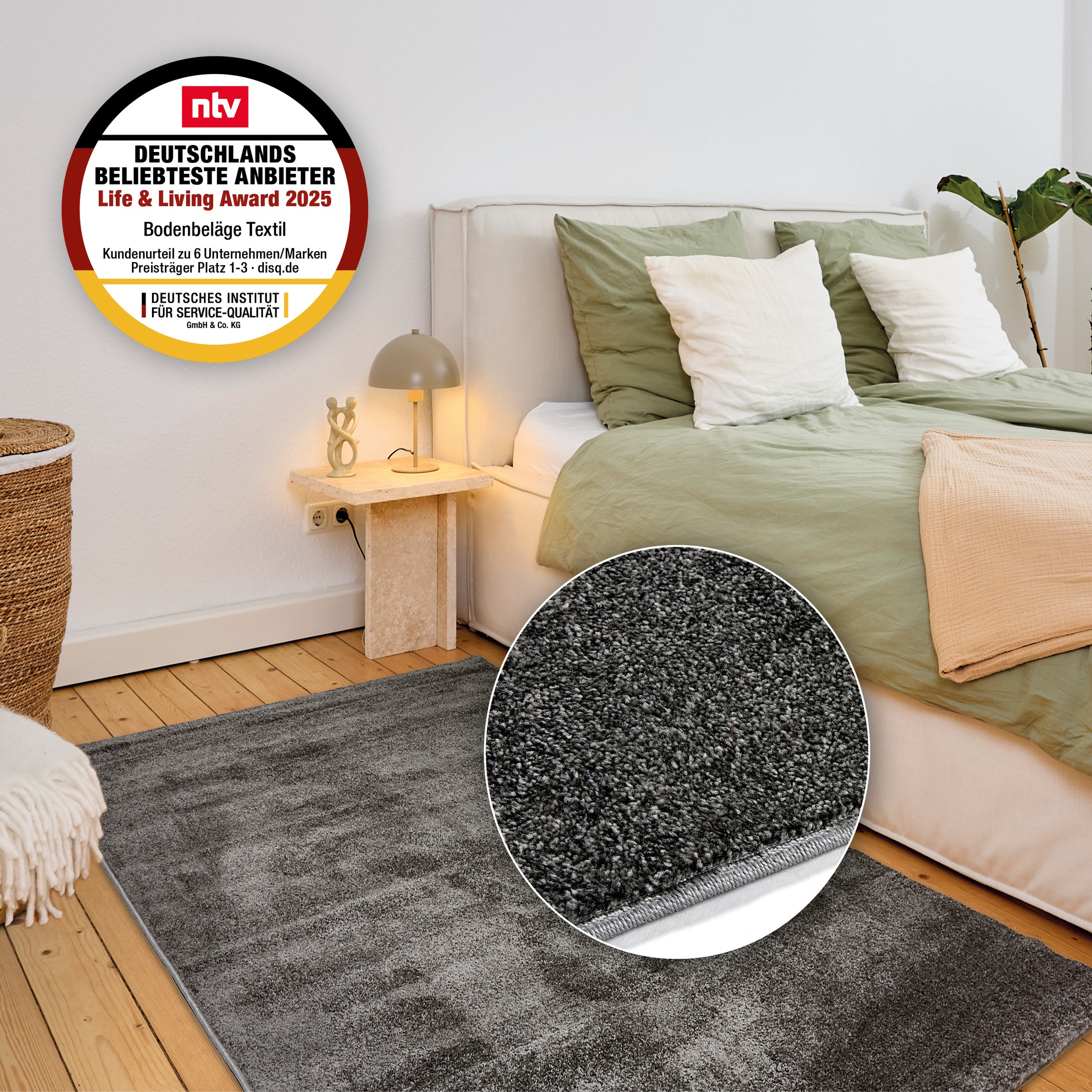 ASTRA Teppich »Sam 250«, rechteckig, 8 mm Höhe, weicher Kurzflor, Wohnzimmer, Schlafzimmer