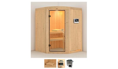 Karibu Sauna »Almina«, (Set), 4,5-kW-Ofen mit externer Steuerung kaufen