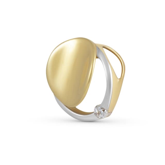 bicolor Zirkonia« Gelbgold kaufen BAUR Vivance Kettenanhänger | »333/-