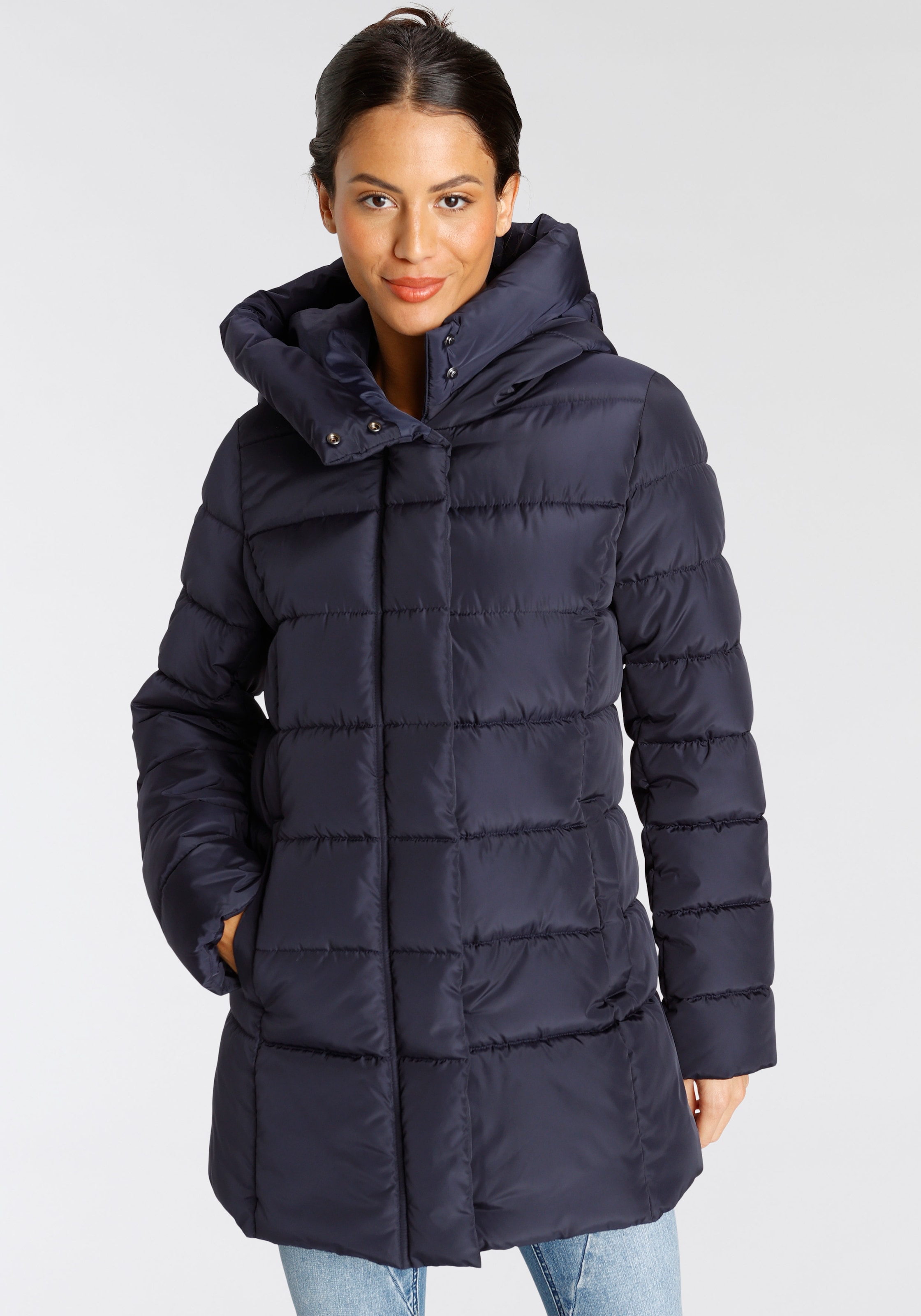 ONLY Steppjacke "ONLTINA PUFFER SHORT COAT OTW", mit Kapuze, leicht glänzen günstig online kaufen