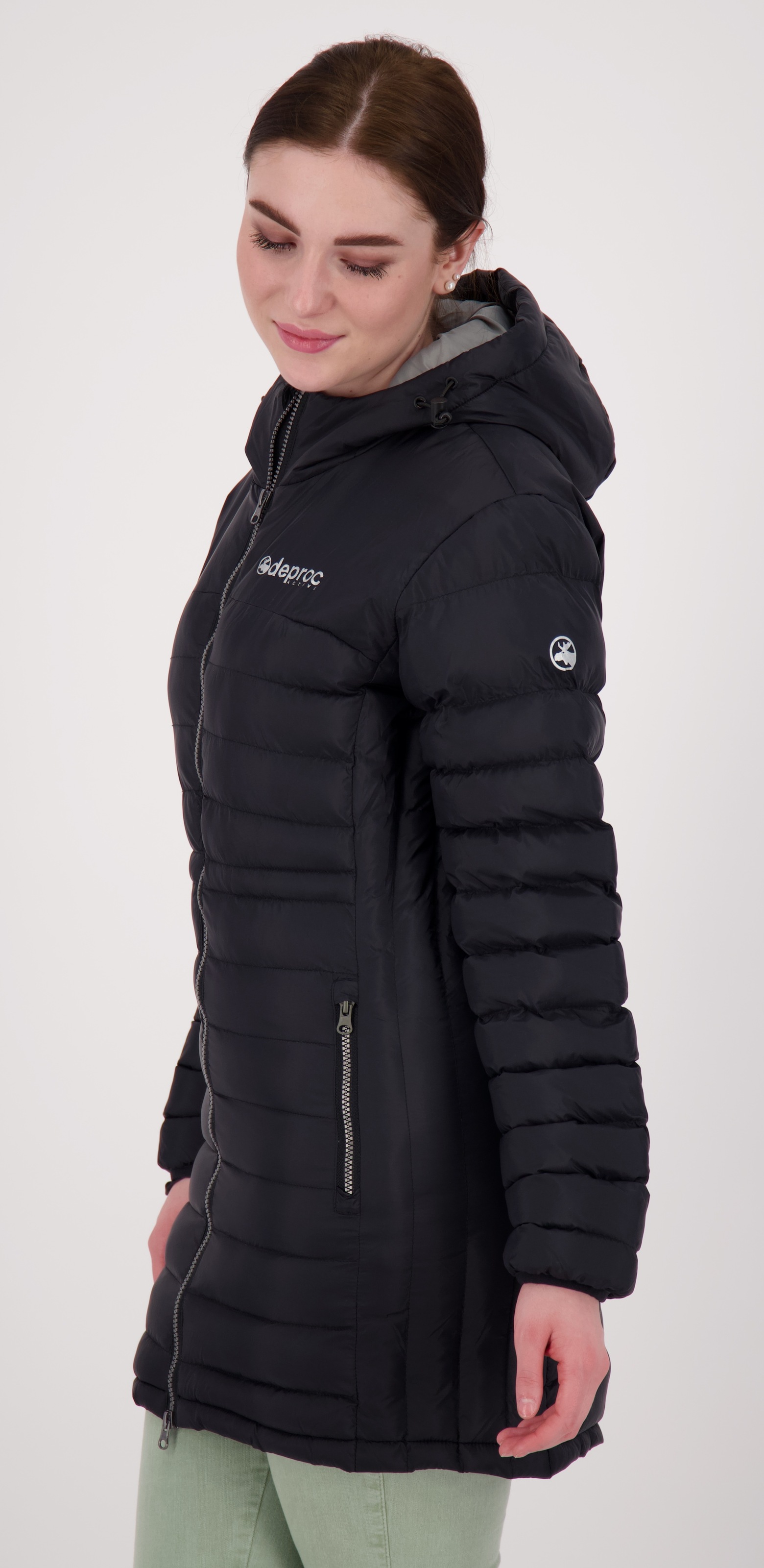 DEPROC Active Steppjacke »GILMOUR II LONG«, auch in Großen Größen erhältlich