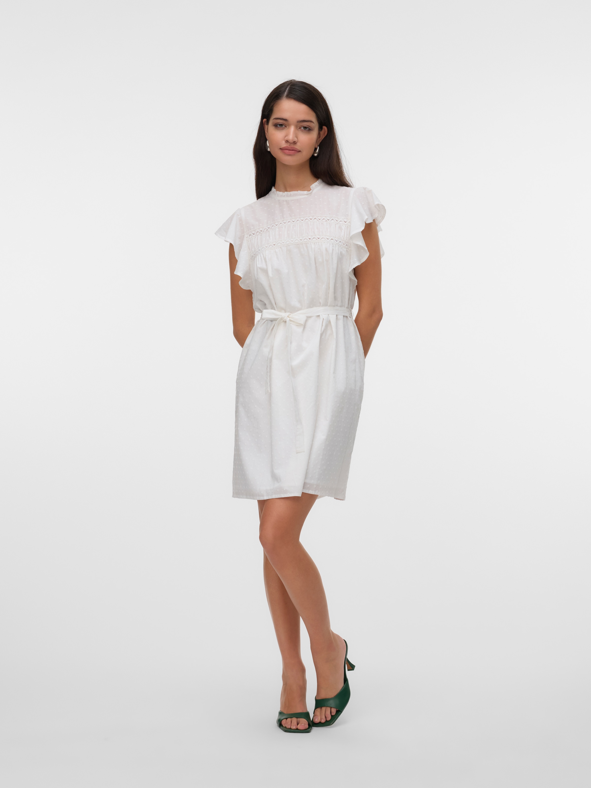 Vero Moda Minikleid »VMTRINE SL SHORT LACE DRESS WVN GA NOOS«