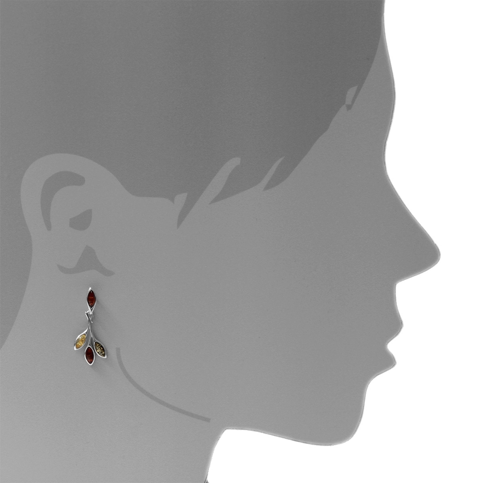 OSTSEE-SCHMUCK Paar Ohrhänger »- Smilla-Lotta - Silber 925/000 - Bernstein«