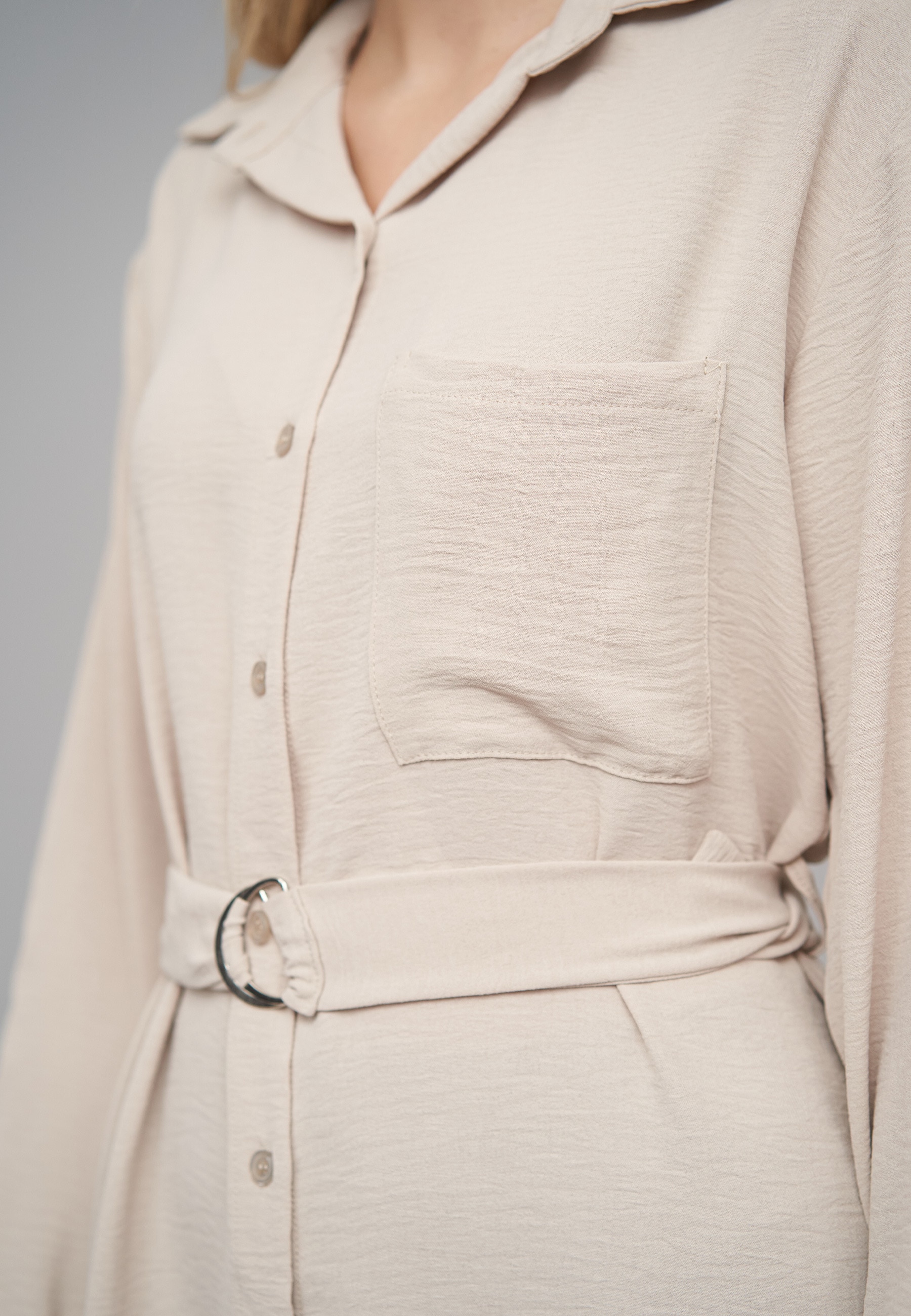 CLOUD 5IVE A-Linien-Kleid »CLOUD 5IVE Longsleeve Dress with tie-belt« 1 tlg.