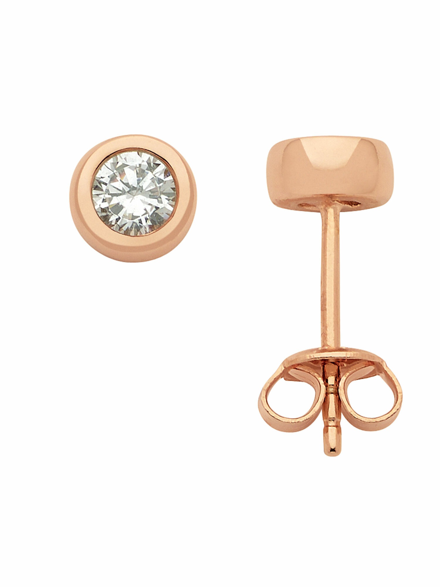 Adelia´s Paar Ohrhänger »925 Silber Ohrringe Ohrstecker mit Zirkonia Ø 6 mm« mit Zirkonia Silberschmuck für Damen
