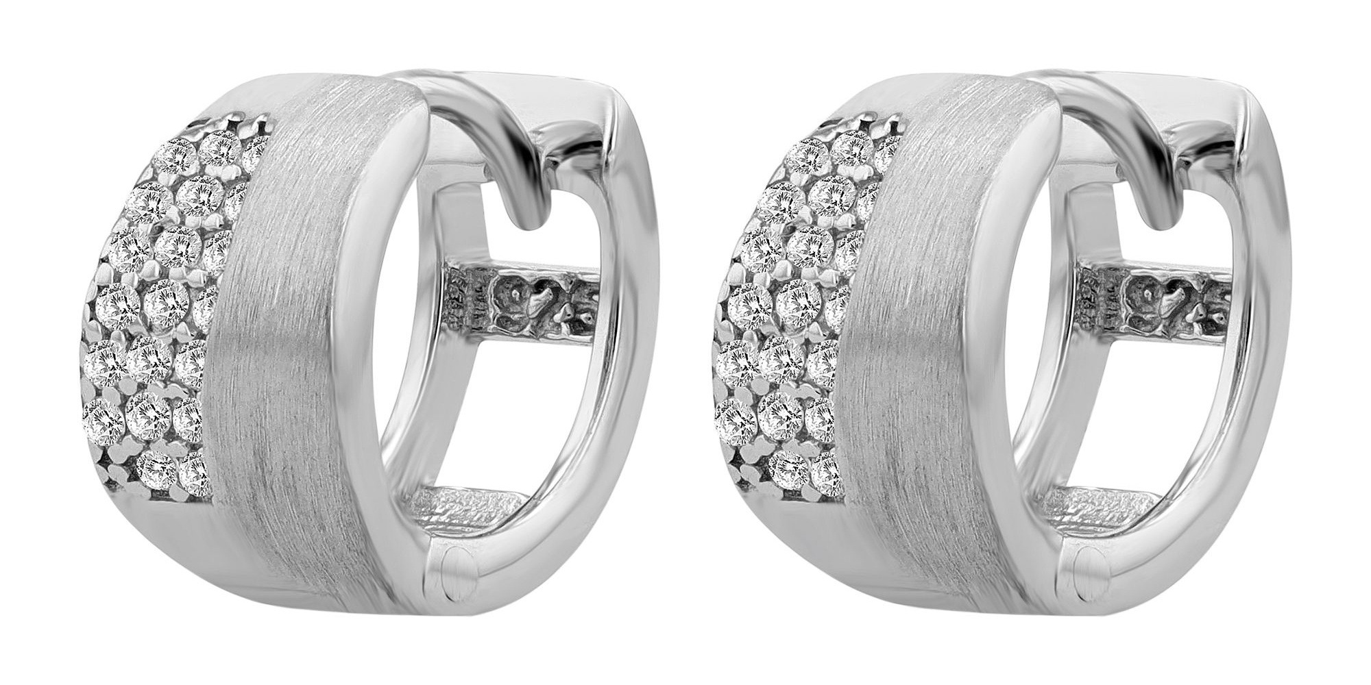 Adelia´s Klappcreolen »Ohrringe – Klappcreole aus 925 Silber mit Zirkonia« Ideal zum Verschenken – schlicht und stilvoll