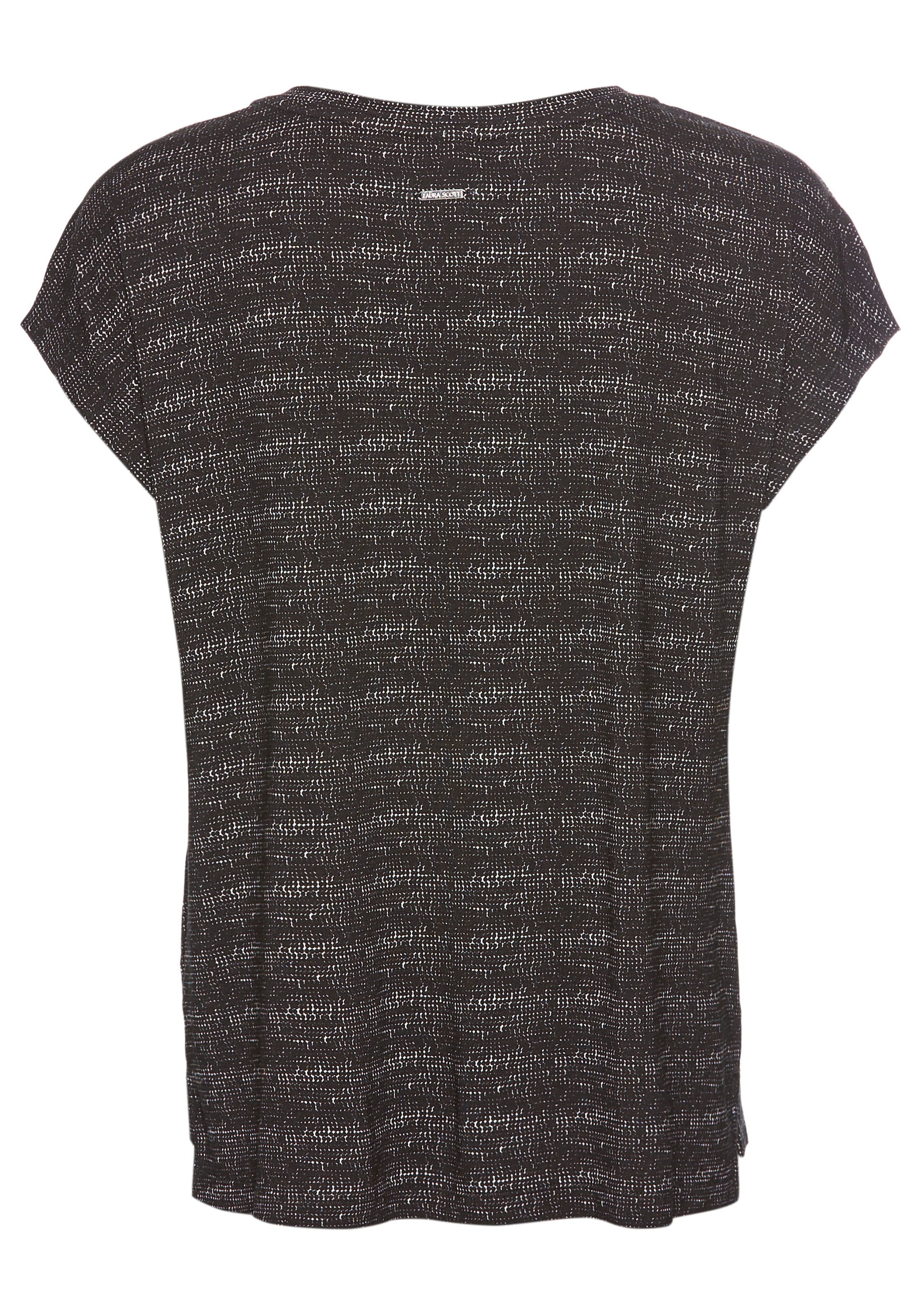 Laura Scott T-Shirt, in besonderer Melange-Optik mit Schriftzug - NEUE KOLLEKTION