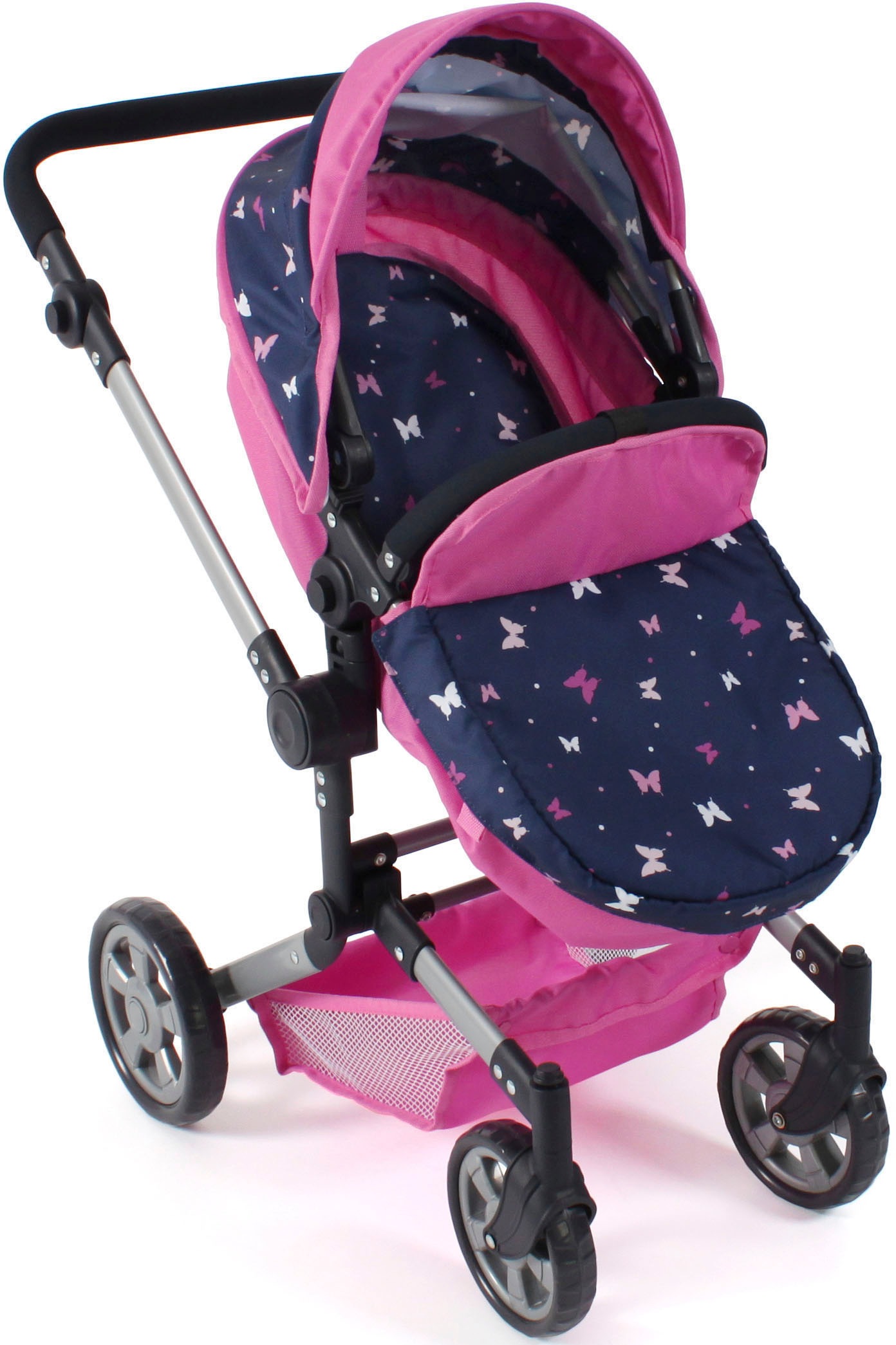 CHIC2000 Kombi-Puppenwagen »Linus, Butterfly, rosa«, (Set)