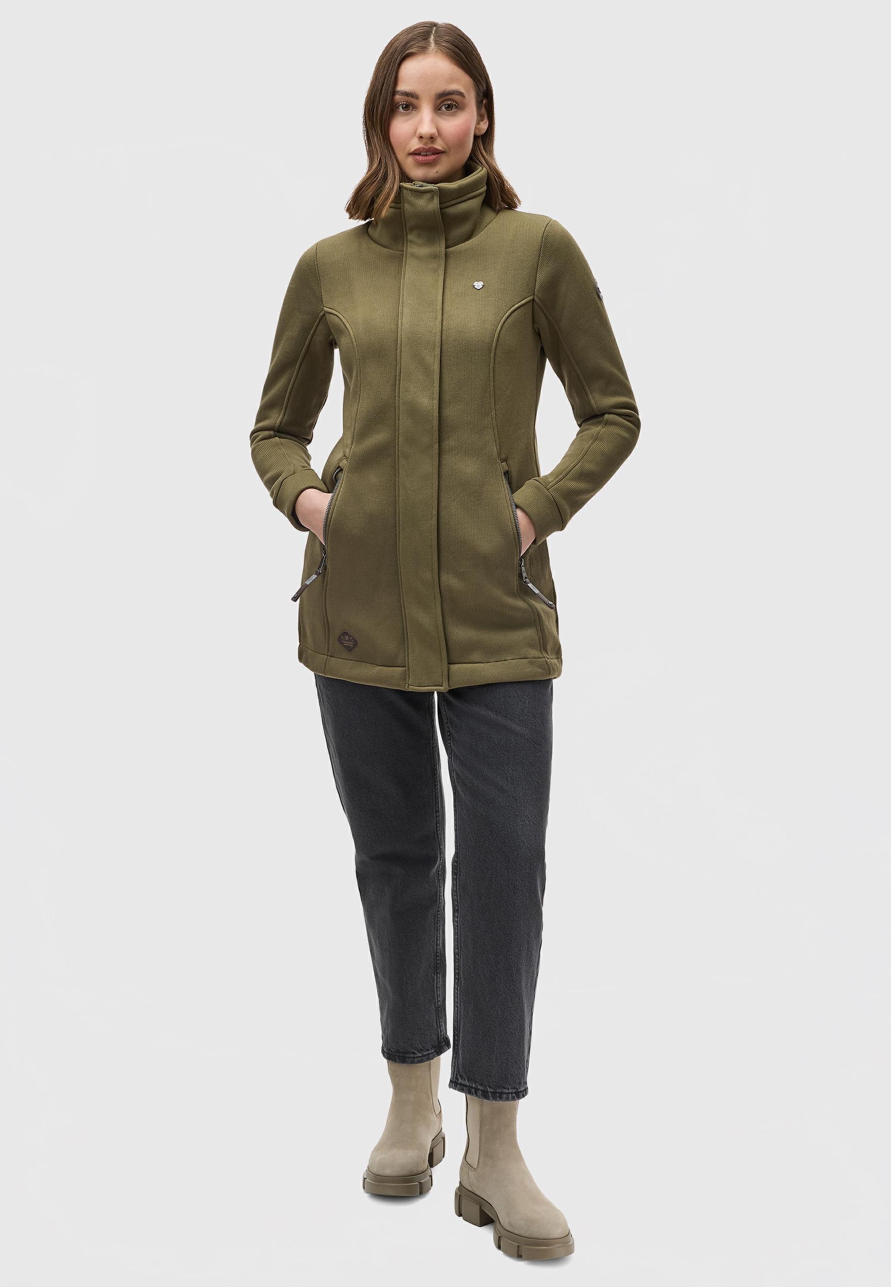 Ragwear Kapuzensweatjacke »Letti Bonded«, Sportliche Kapuzenjacke in Feinstrick-Optik