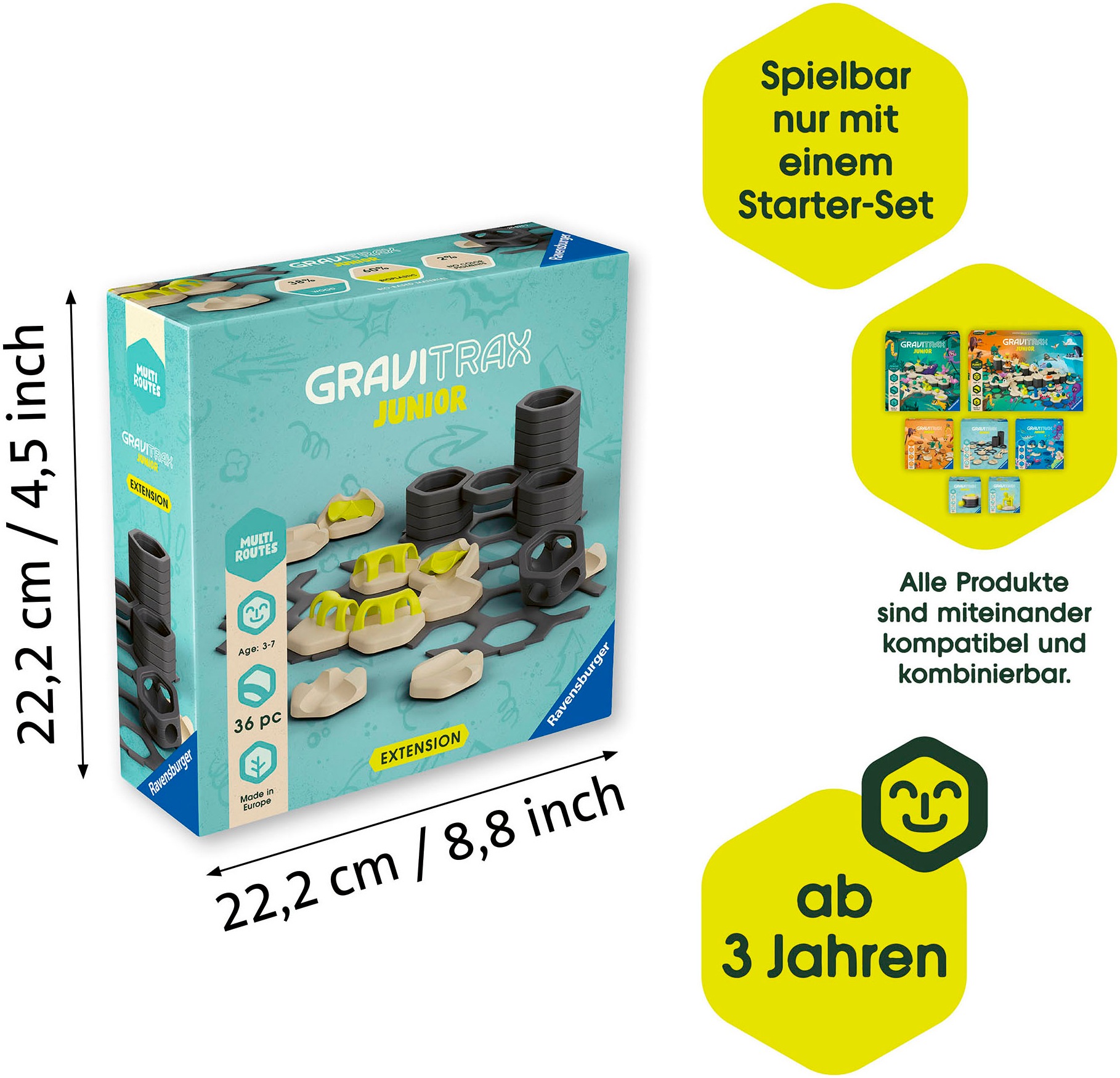 Ravensburger Kugelbahn-Bausatz »GraviTrax Junior, Extension Multi Routes«, Made in Europe