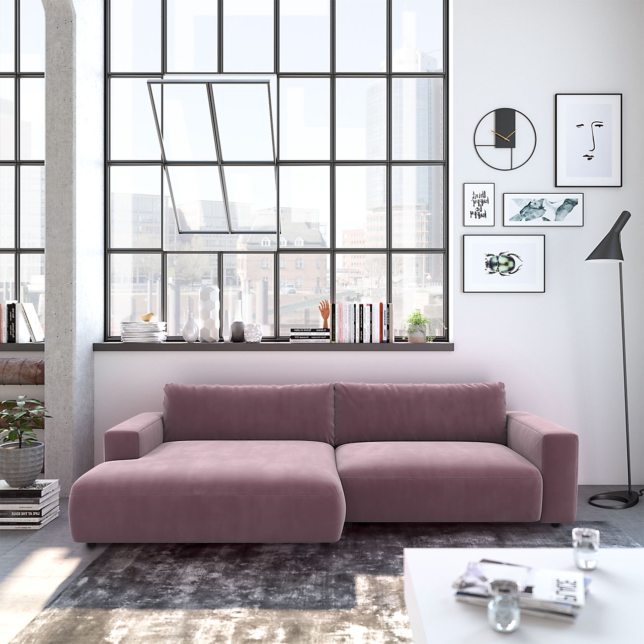 Musterring Ecksofa "LUCIA zeitlos, bequem, schöne Detailverarbeitung Breite 296cm, L-Form"