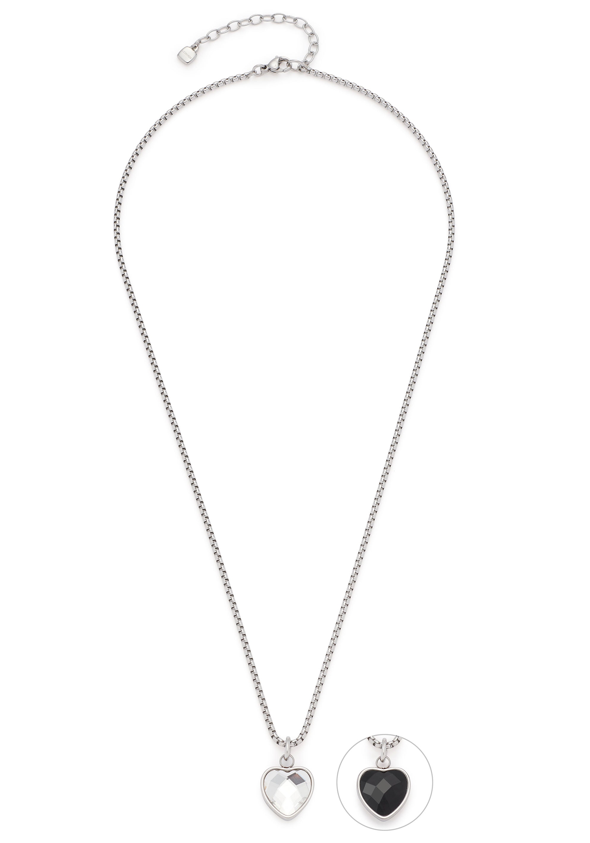 LEONARDO Kette mit Anhänger »Halskette Carli Valentin's Special Herz, 023377, 023378«, mit Kristallglas