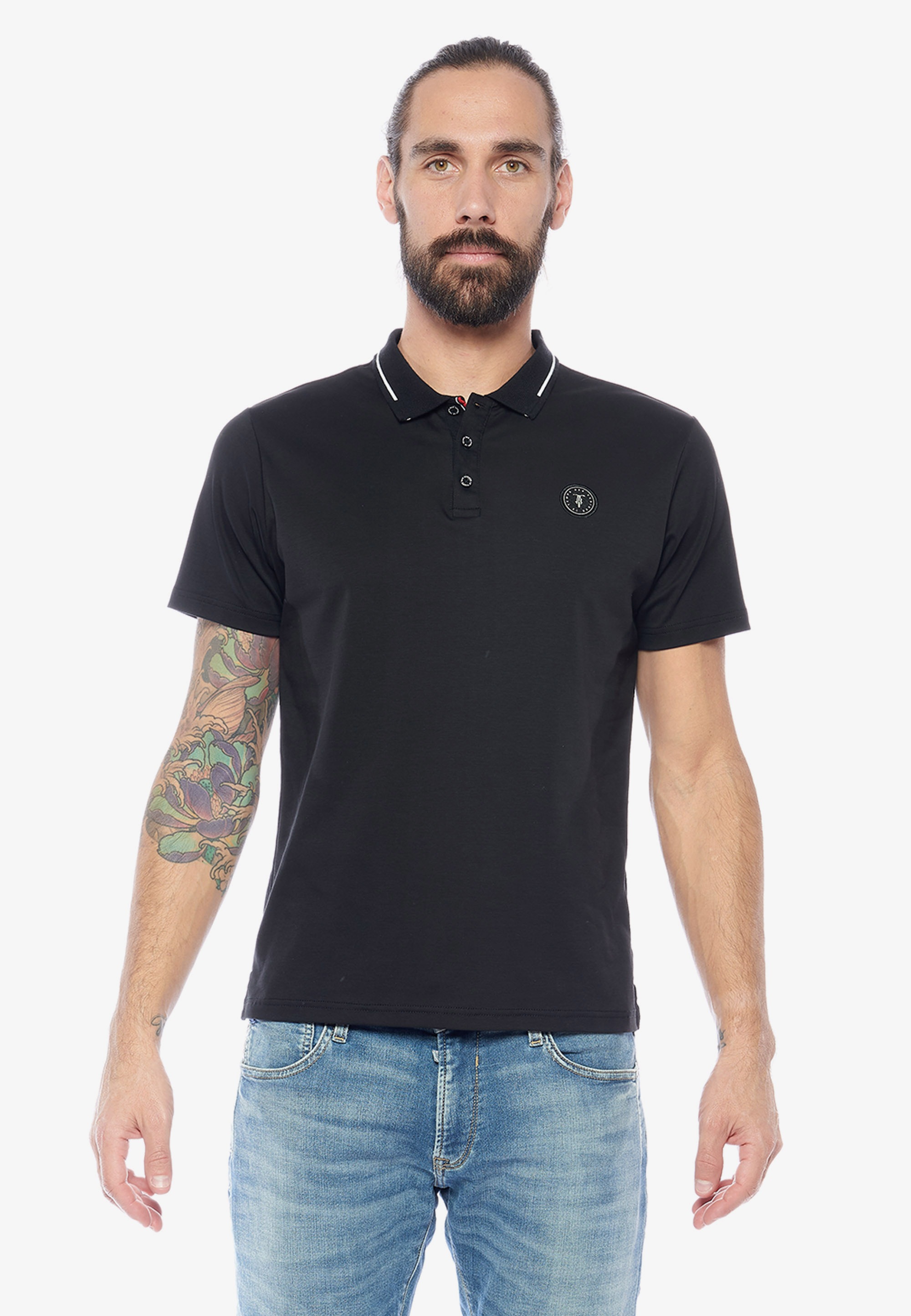 Le Temps Des Cerises Poloshirt »ARON«, mit trendigem Kontraststreifen