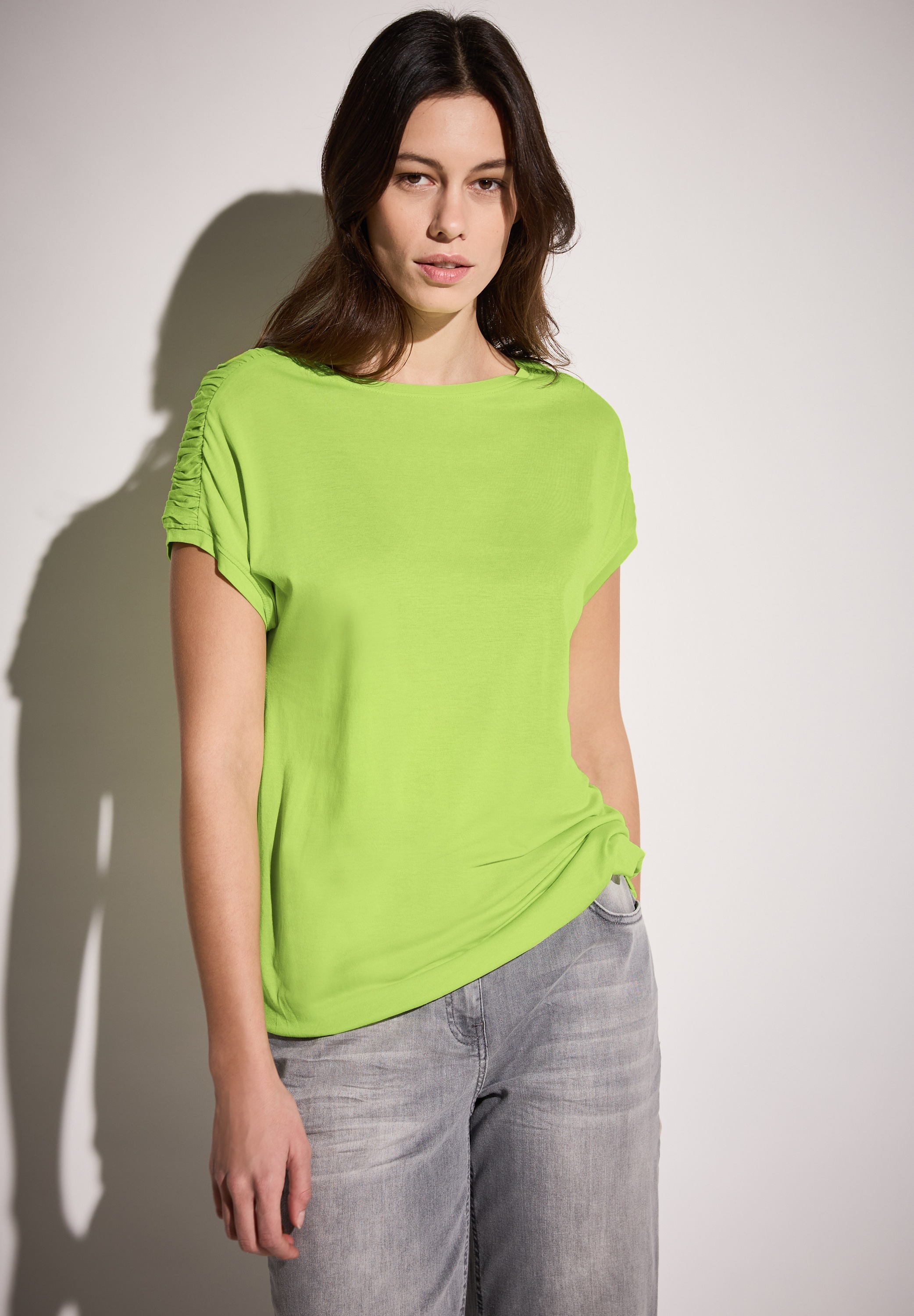 Cecil T-Shirt, mit Tunnelzug am Saum günstig online kaufen